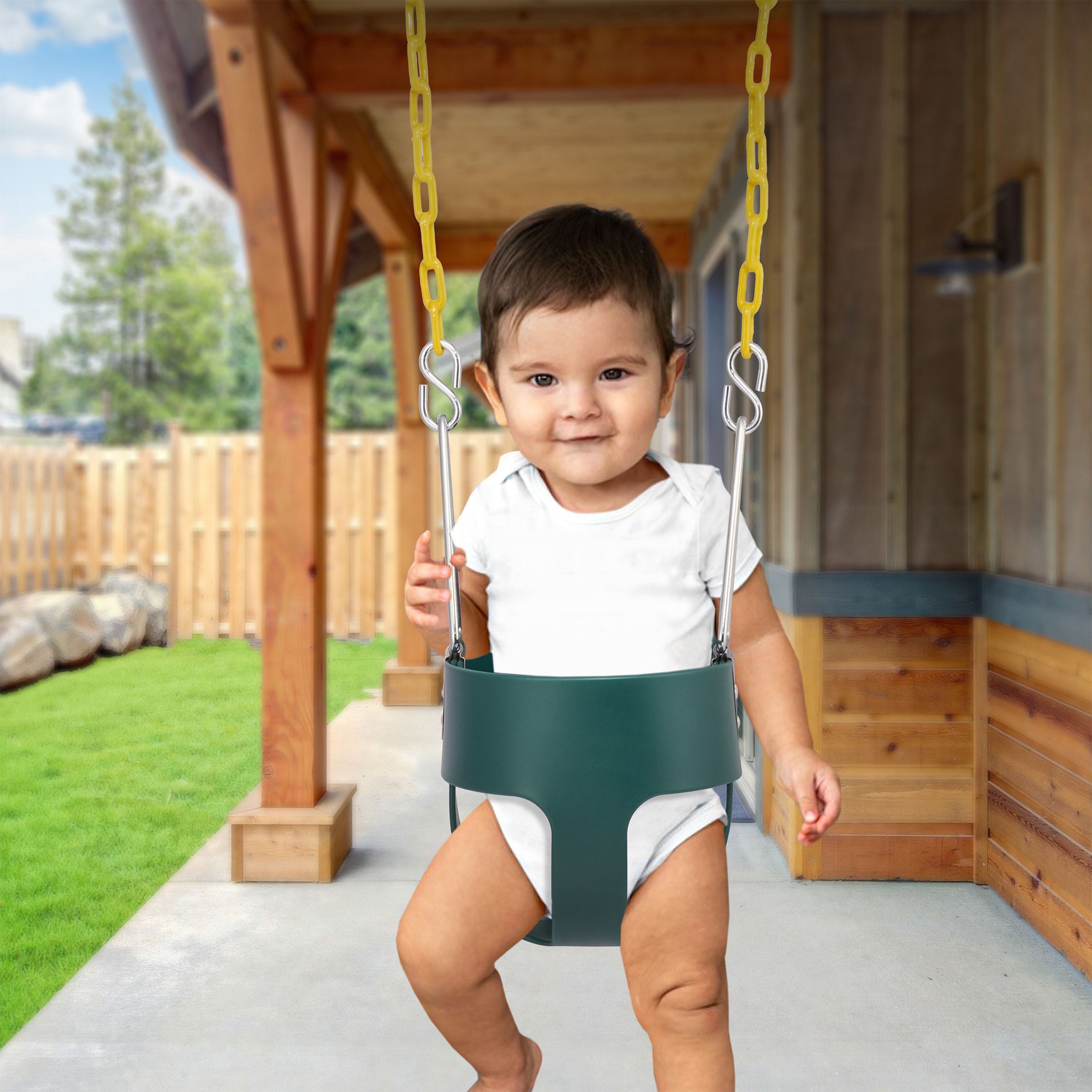 SORBUS High Back Bucket Swing for Infants and Toddlers with Coated