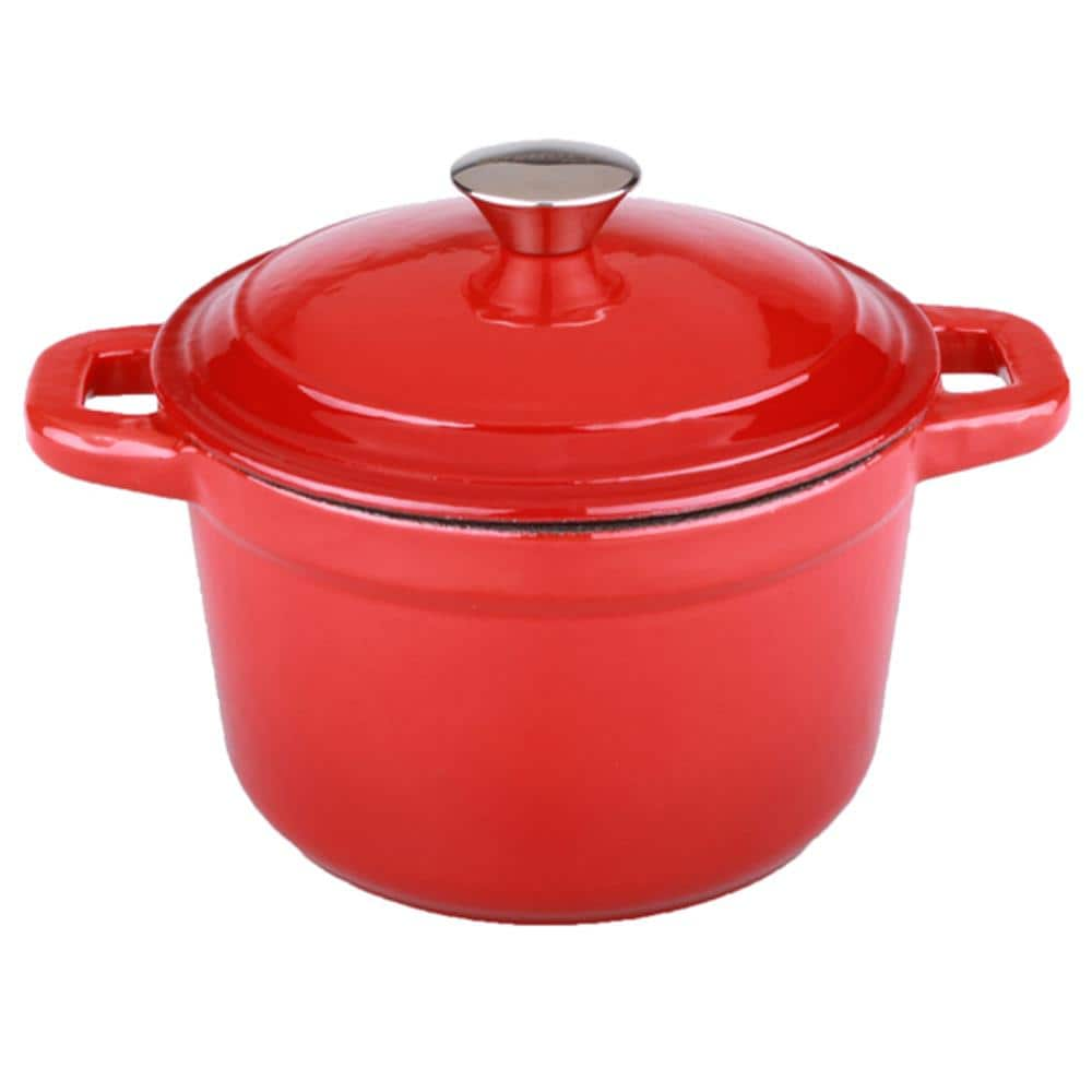 Lodge Ec1d43 Enameled Cast Iron Dutch Oven 1.5-Quart Red