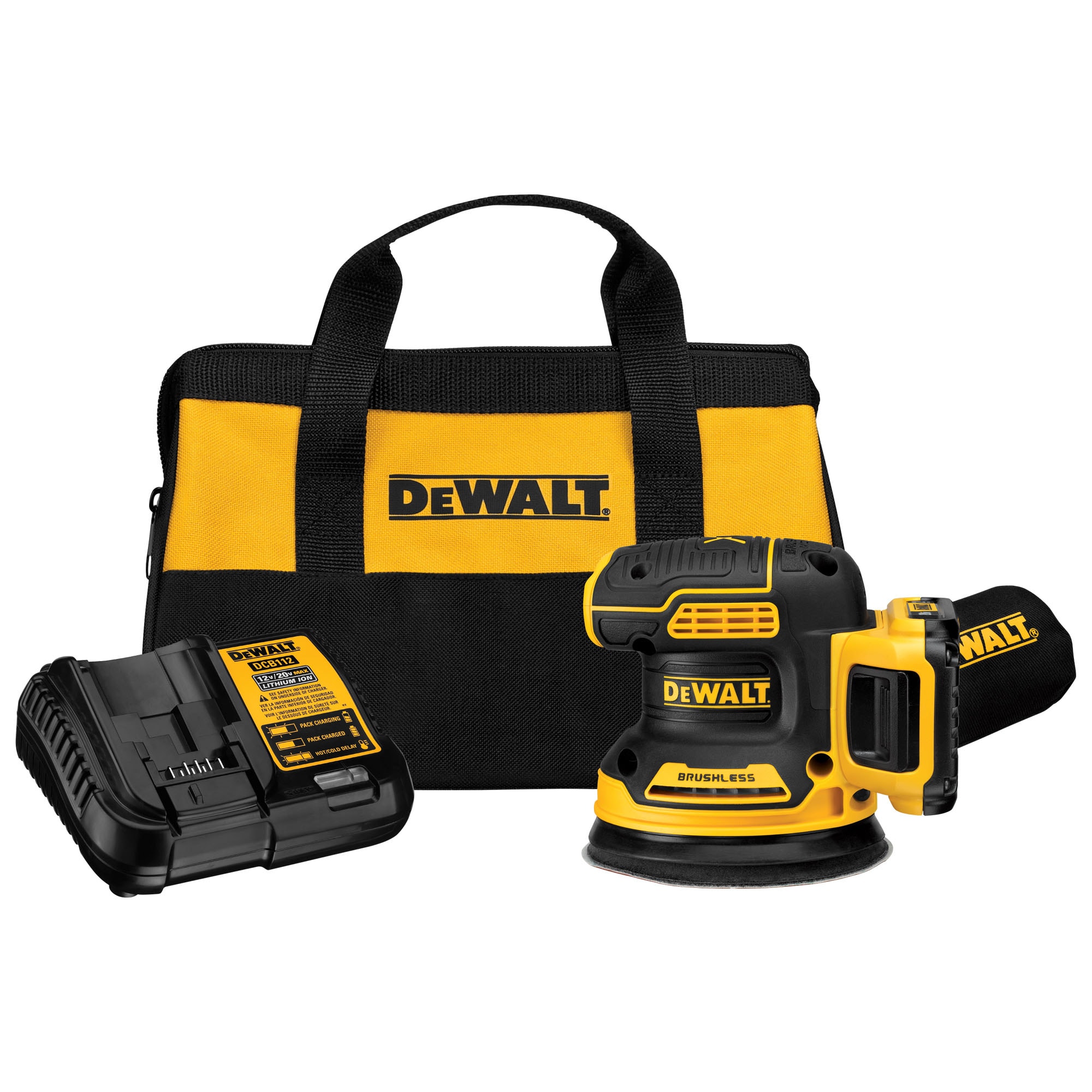 DEWALT Brushless Cordless Variable Speed Random Orbital Sander with Dust Management Included) in the Power Sanders at Lowes.com