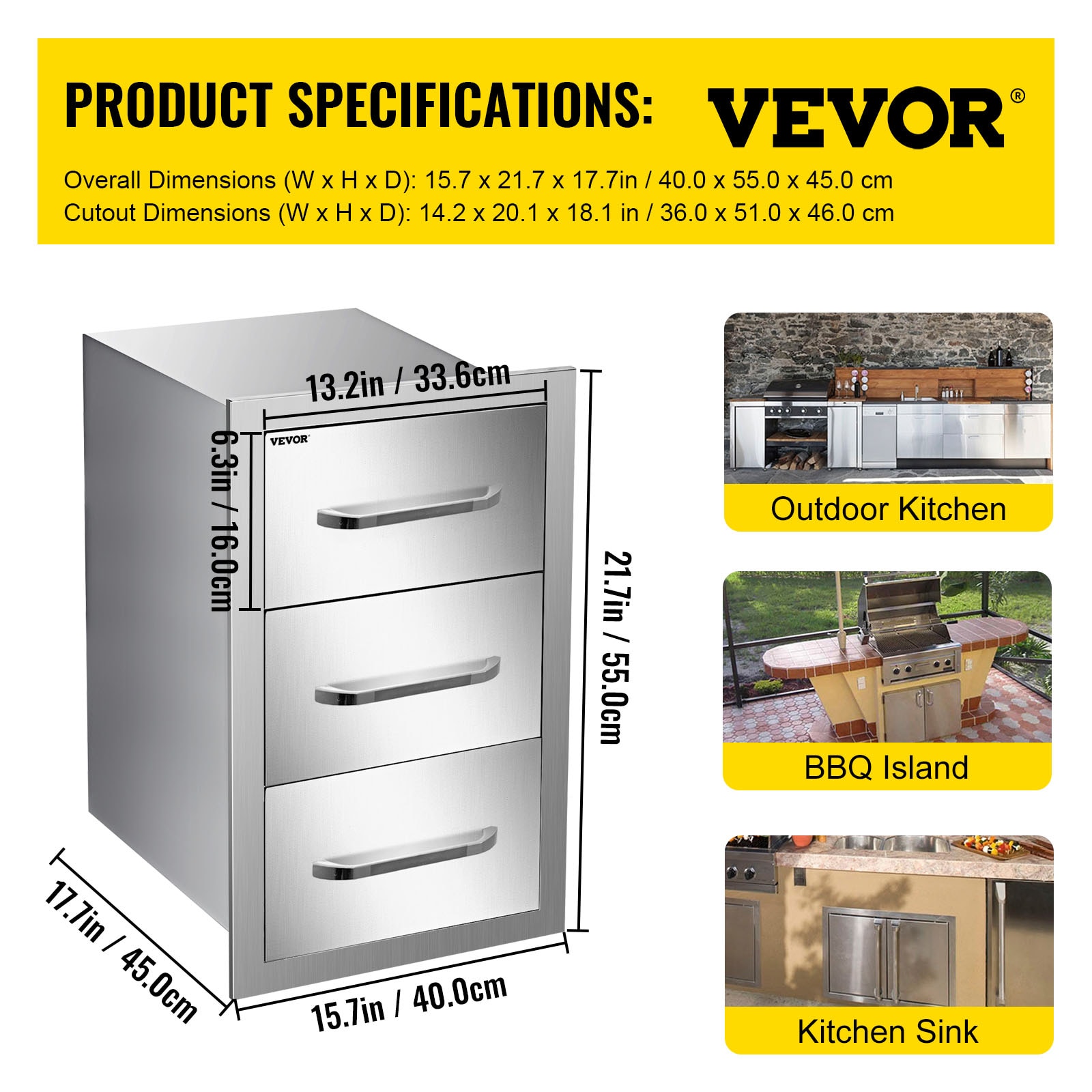 VEVOR 20.3 x 18.1 D Portable Indoor/Outdoor Use 2 - Burner