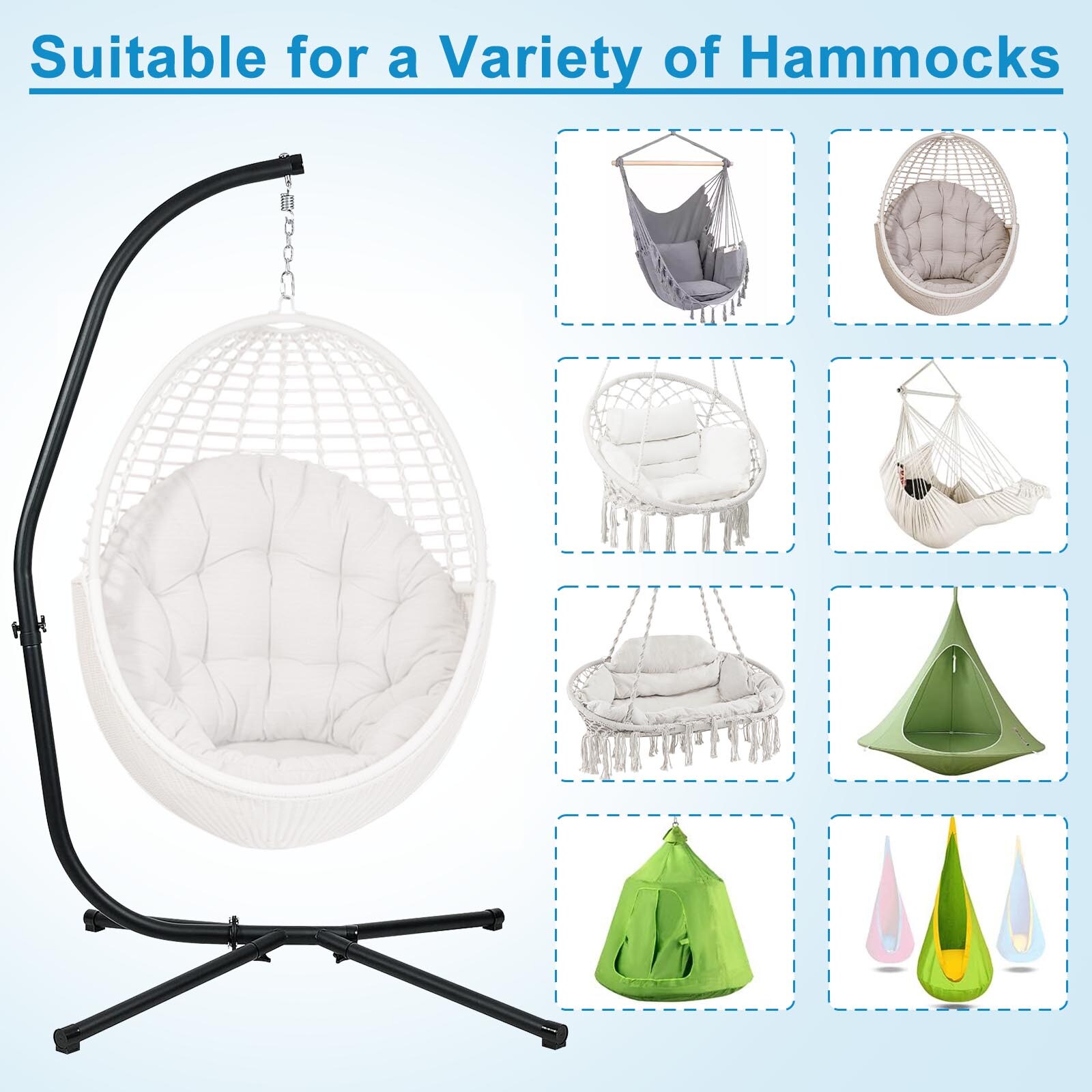 Aoodor A098-PBKBK Hammock-Stands - View #4