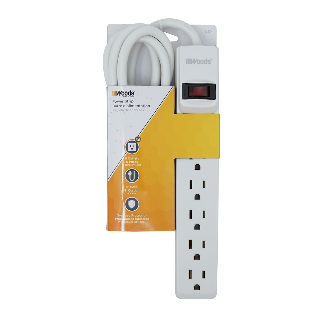Philips 6-Outlet 4ft. WiFi Braided Extension Cord with Surge