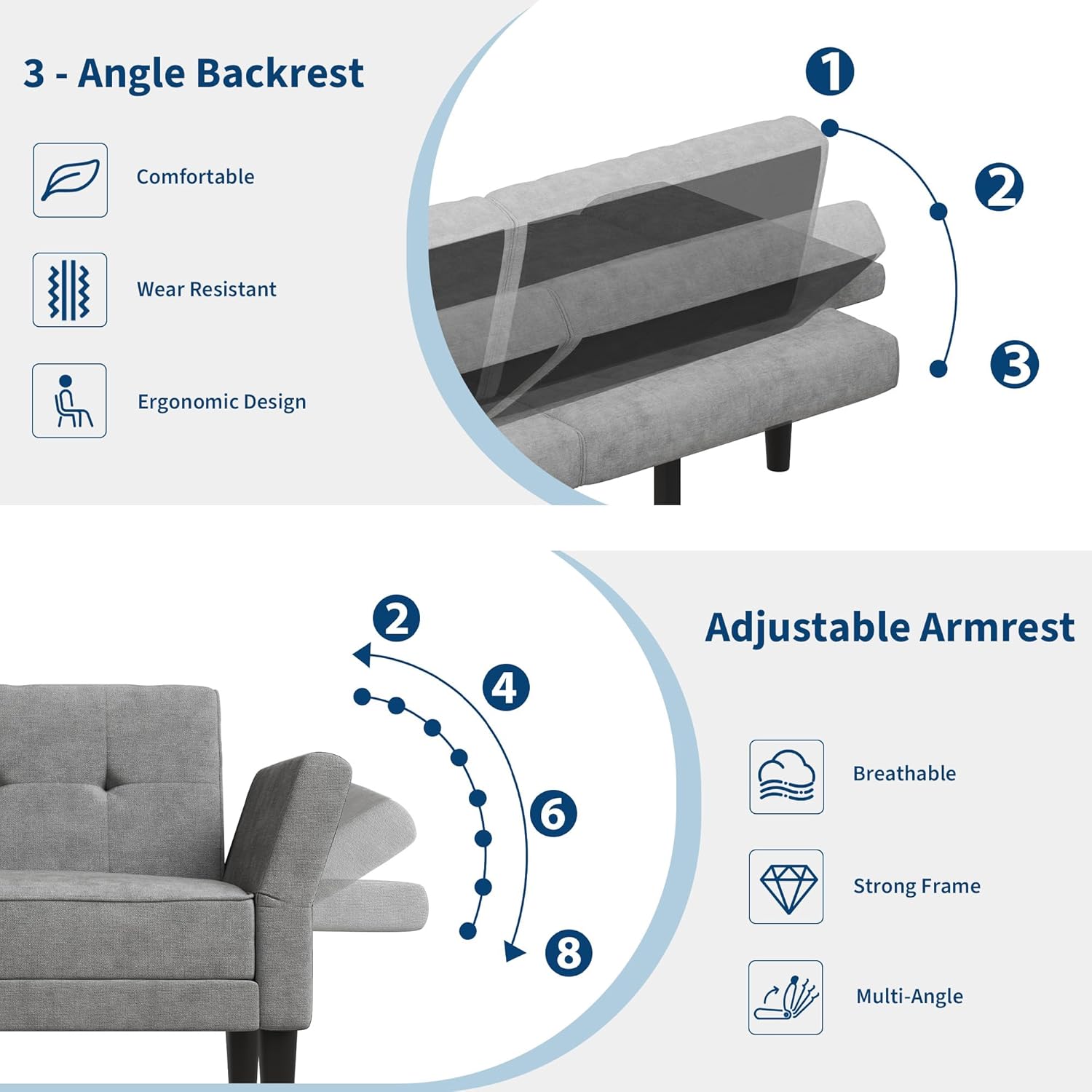 Qeetex LHF-SF-QTY9U8042 Sofas-Loveseats - View #8