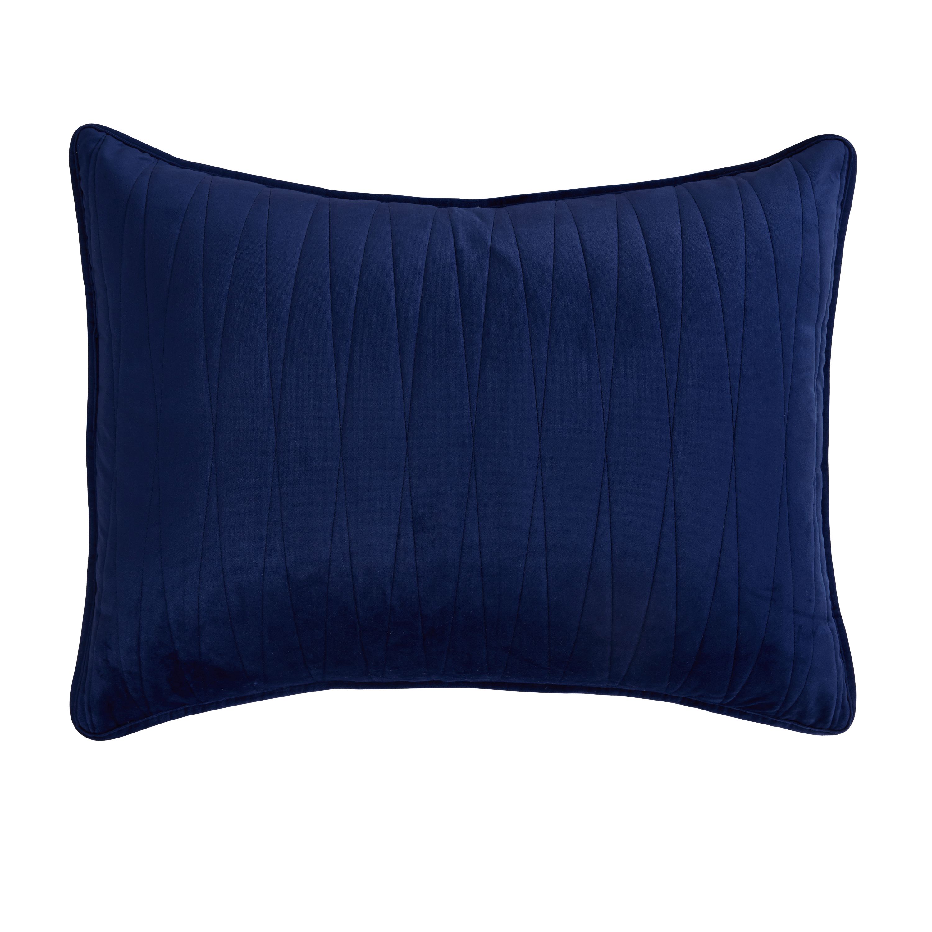 Brielle Home 2-Pack Velvet Diamond Navy Standard Microfiber Pillow Case ...