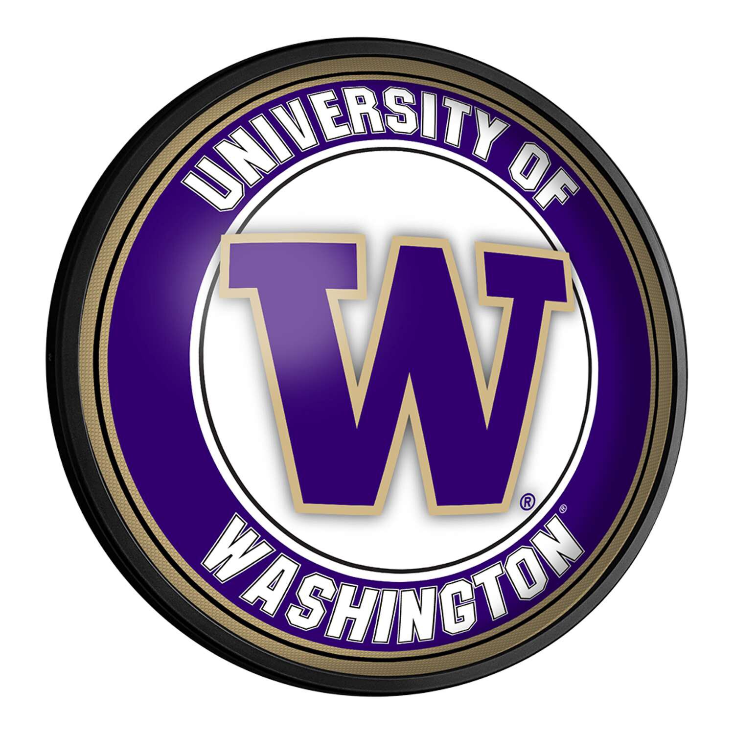 Washington Huskies Slimline Wall Lights 18-in Constant LED Game Room Lighted Sign | - The Fan-Brand NCWASH-130-01