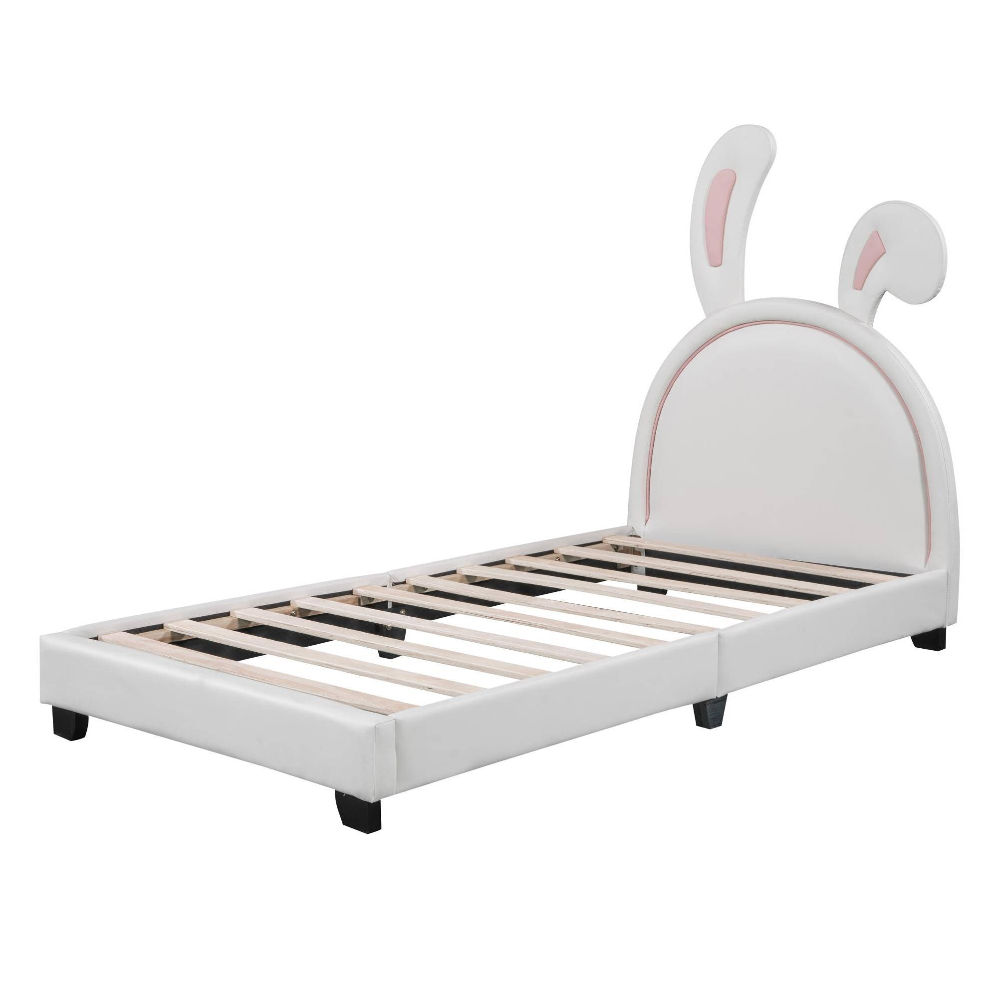 Yiekholo YLL-0745AAK White Twin Upholstered Upholstered Bed