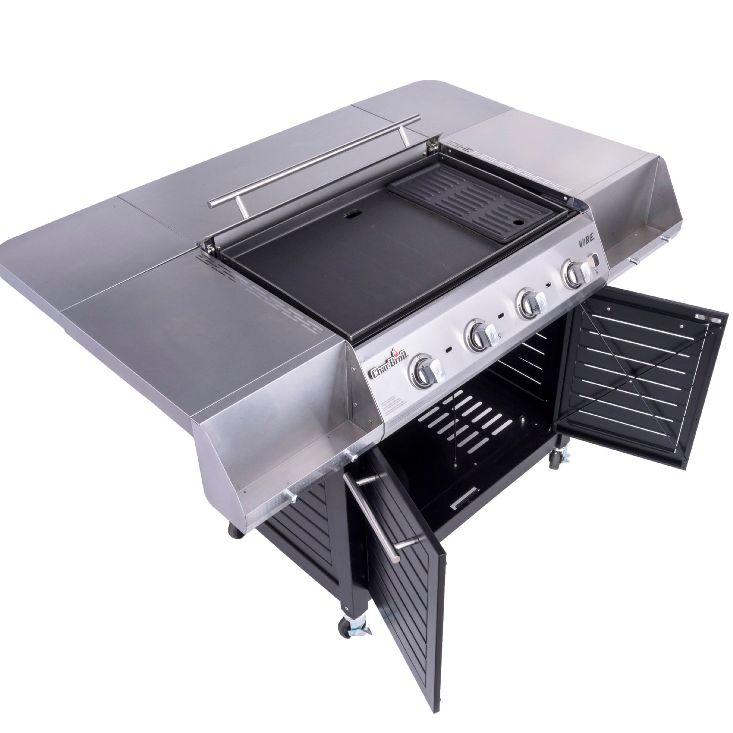 Char Broil Vibe 4 Burner Liquid Propane Flat Top Grill in the Flat