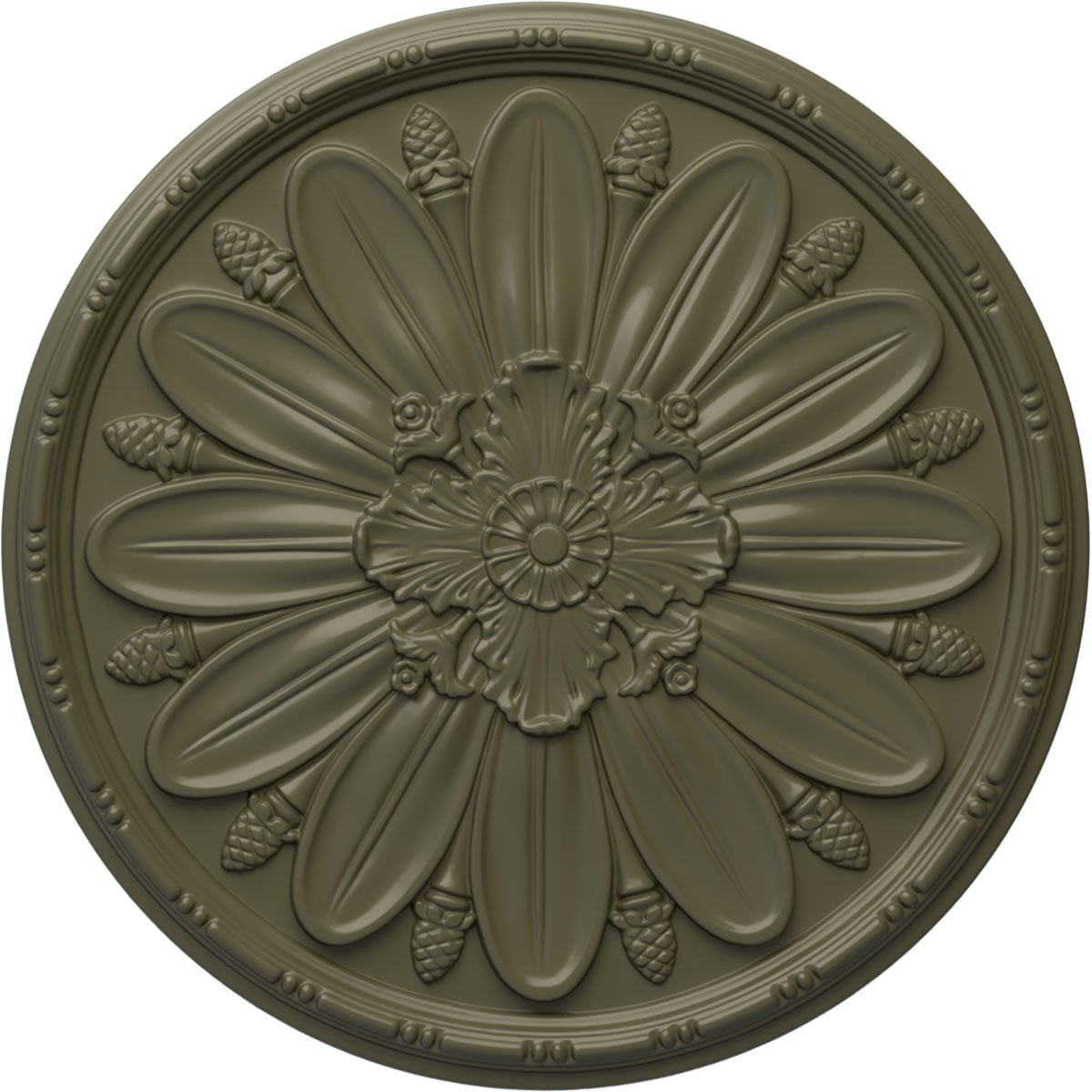 Ekena Millwork CM29FAPTF Fairfax 29.875-in W x 29.875-in L Painted Turtle Polyurethane Whole Ceiling Medallion
