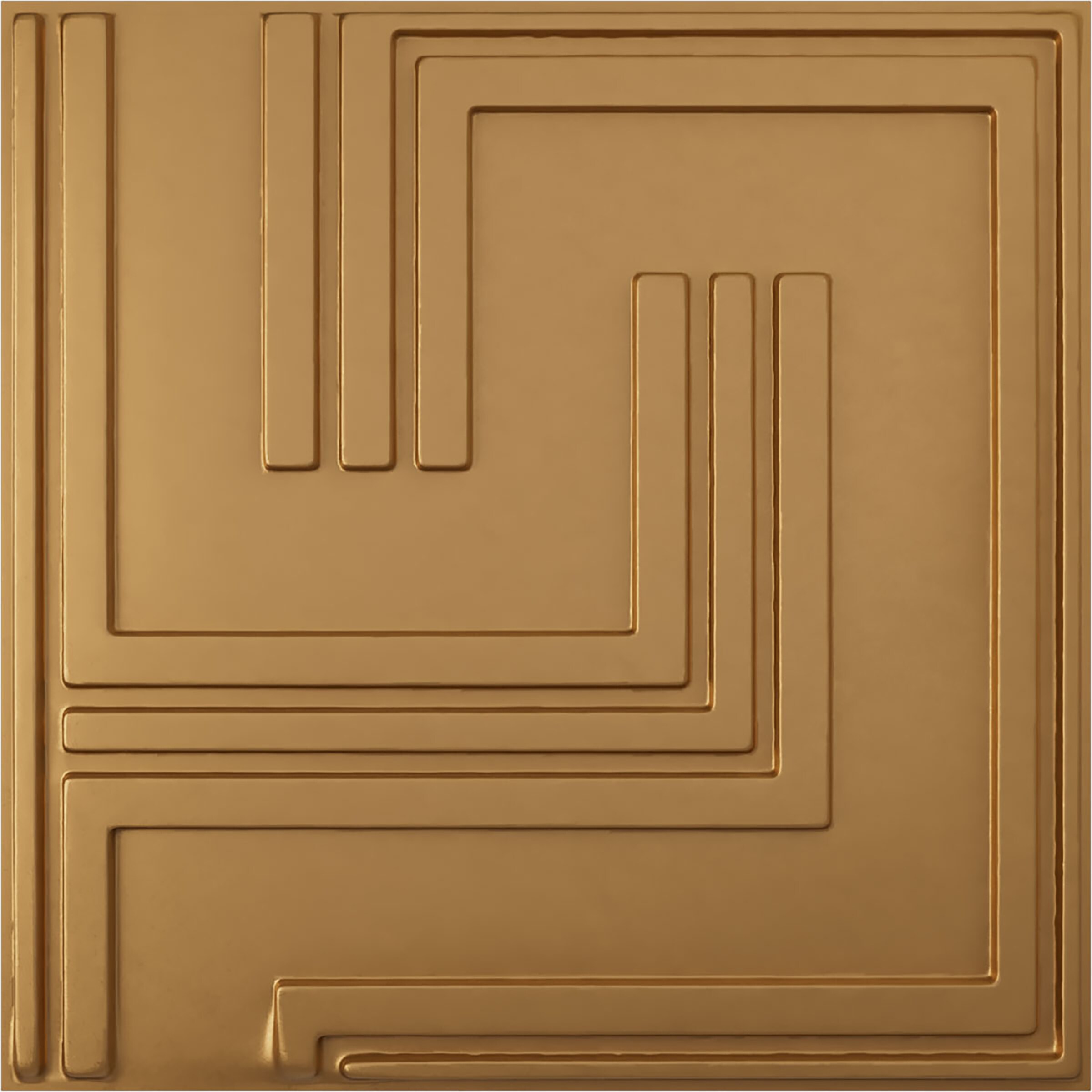 Ekena Millwork WP20X20GMBGL-CASE-12 19-5/8-in x 19-5/8-in Embossed Paintable/Stainable Gold PVC Wall Panel ( 12 -Pack, Covers 32.04-sq ft )