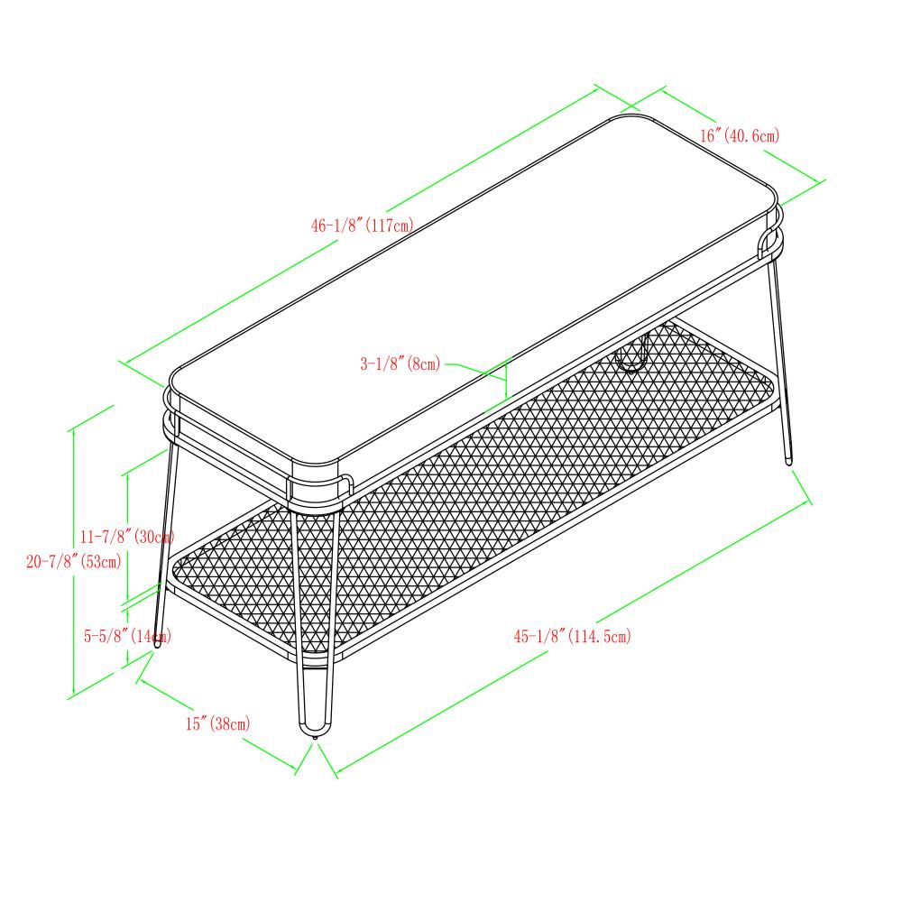 Walker Edison LW46LOHPGY bench - View #8