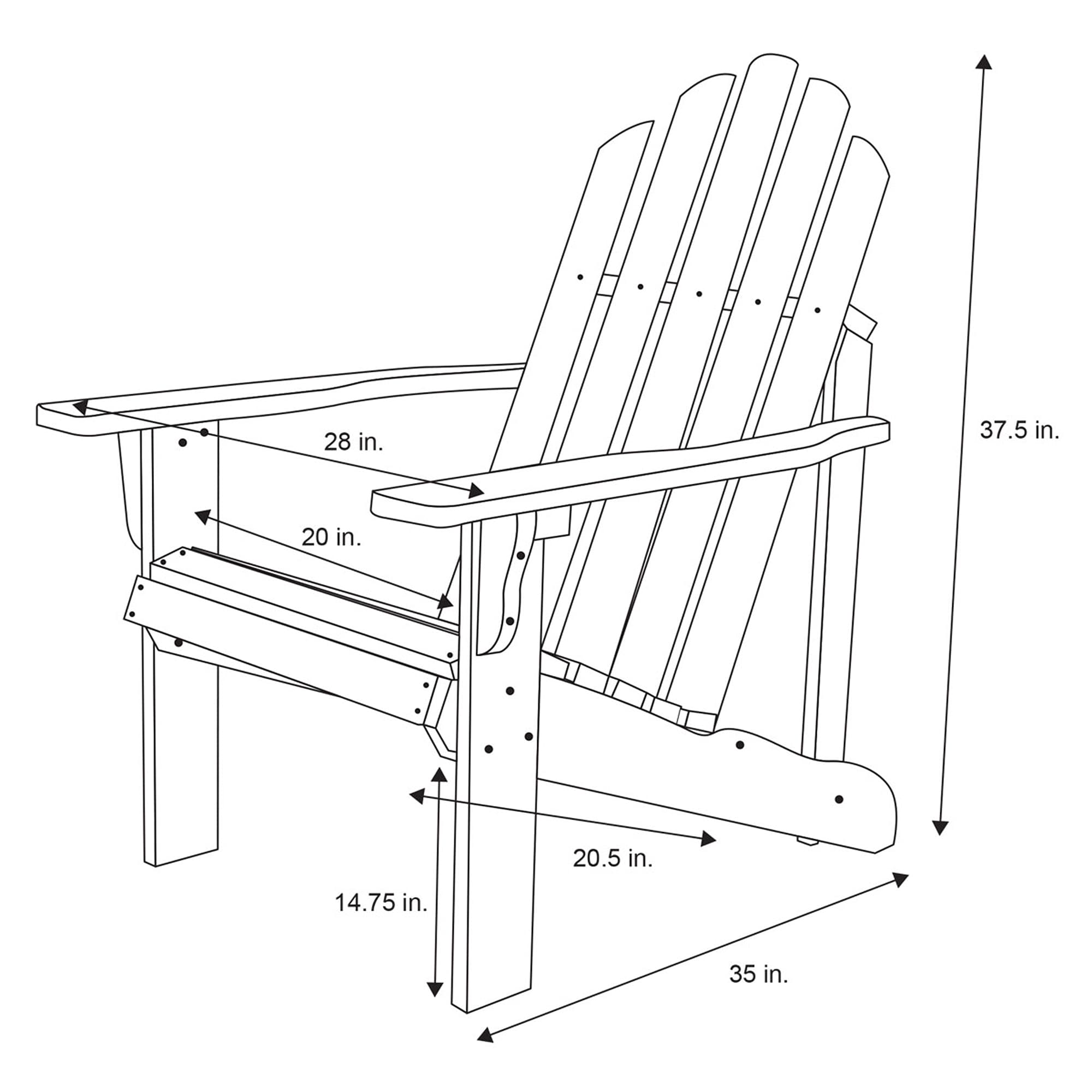 Shine Company 4628BK Patio-Chairs - View #7