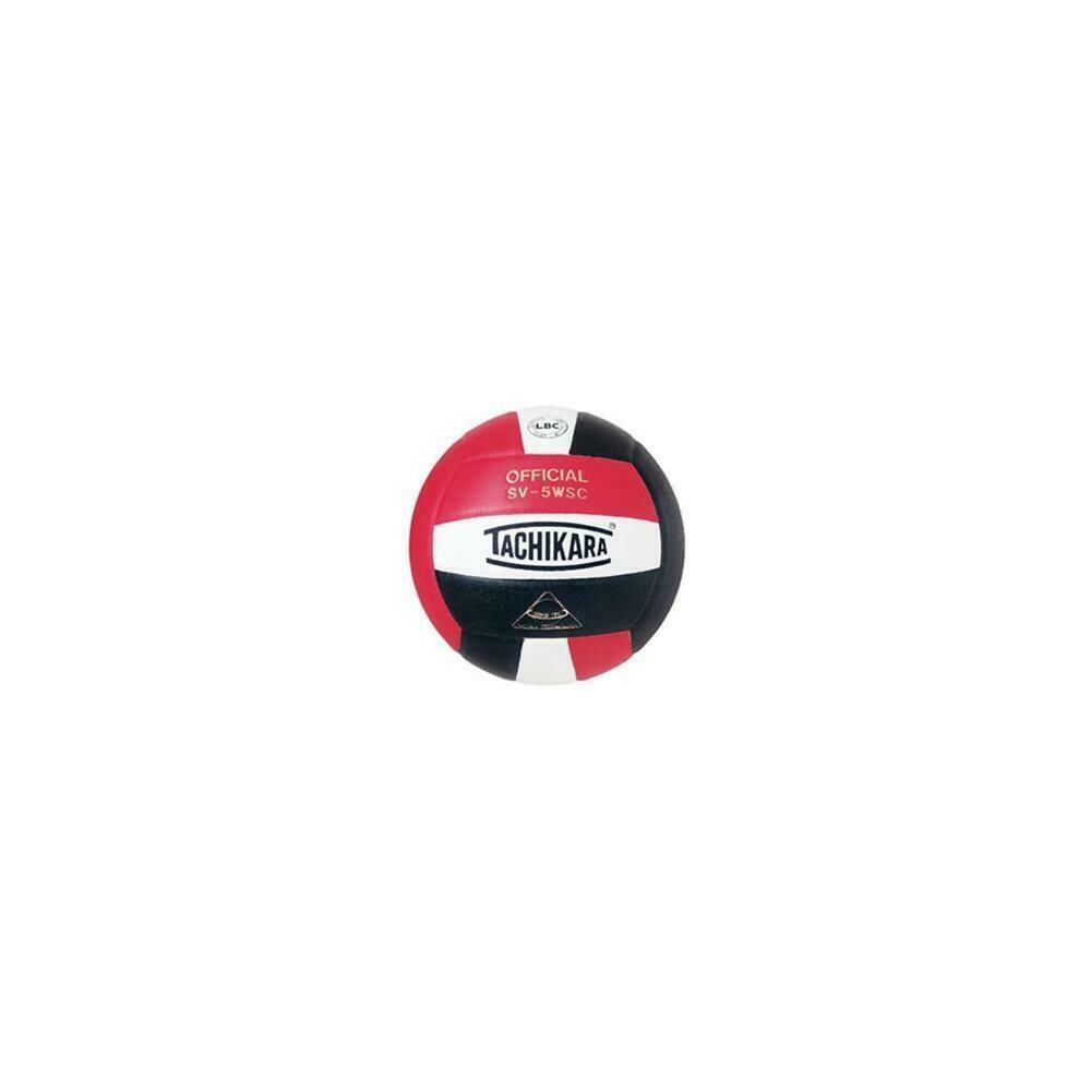  TCKRA057 Tachikara SV5WSC.SWB Sensi-Tec Composite High Performance Volleyball- Scarlet-White-Black