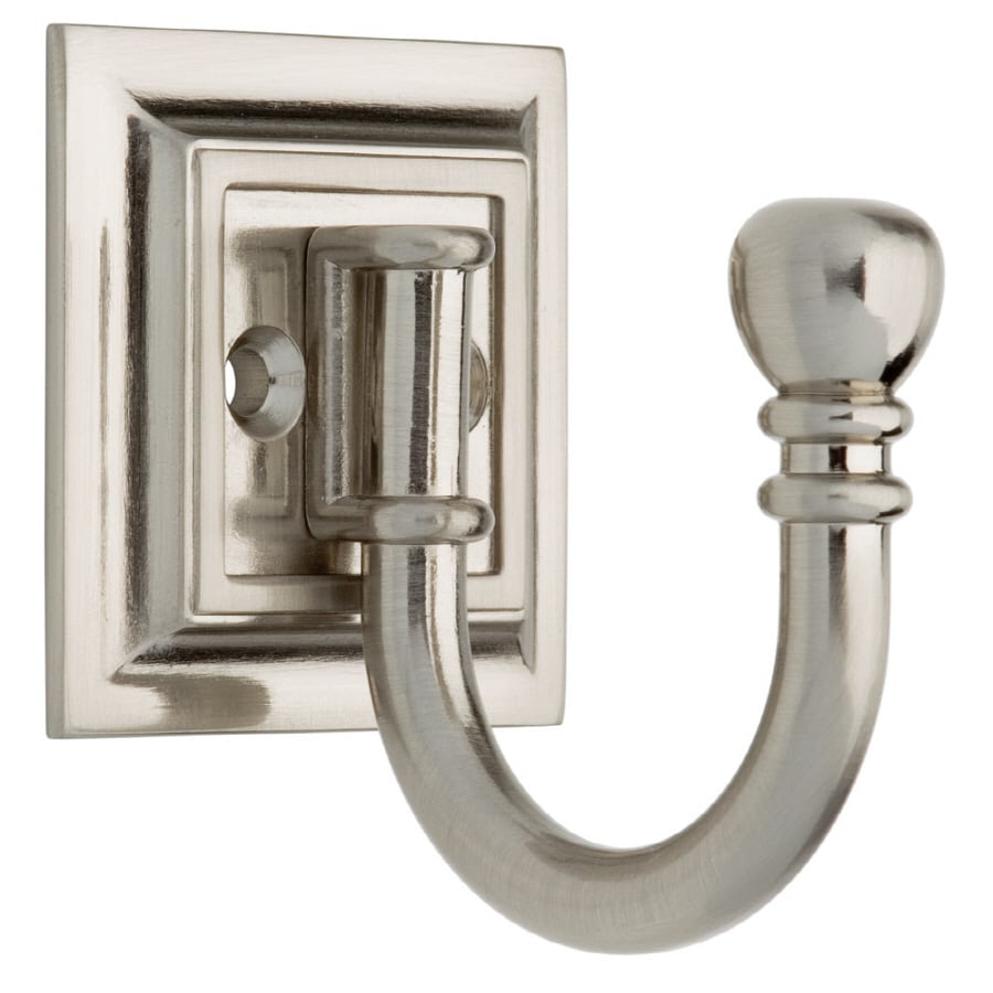 Brainerd Satin Nickel Decorative Wall Hook (35-lb Capacity) in the  Decorative Wall Hooks department at