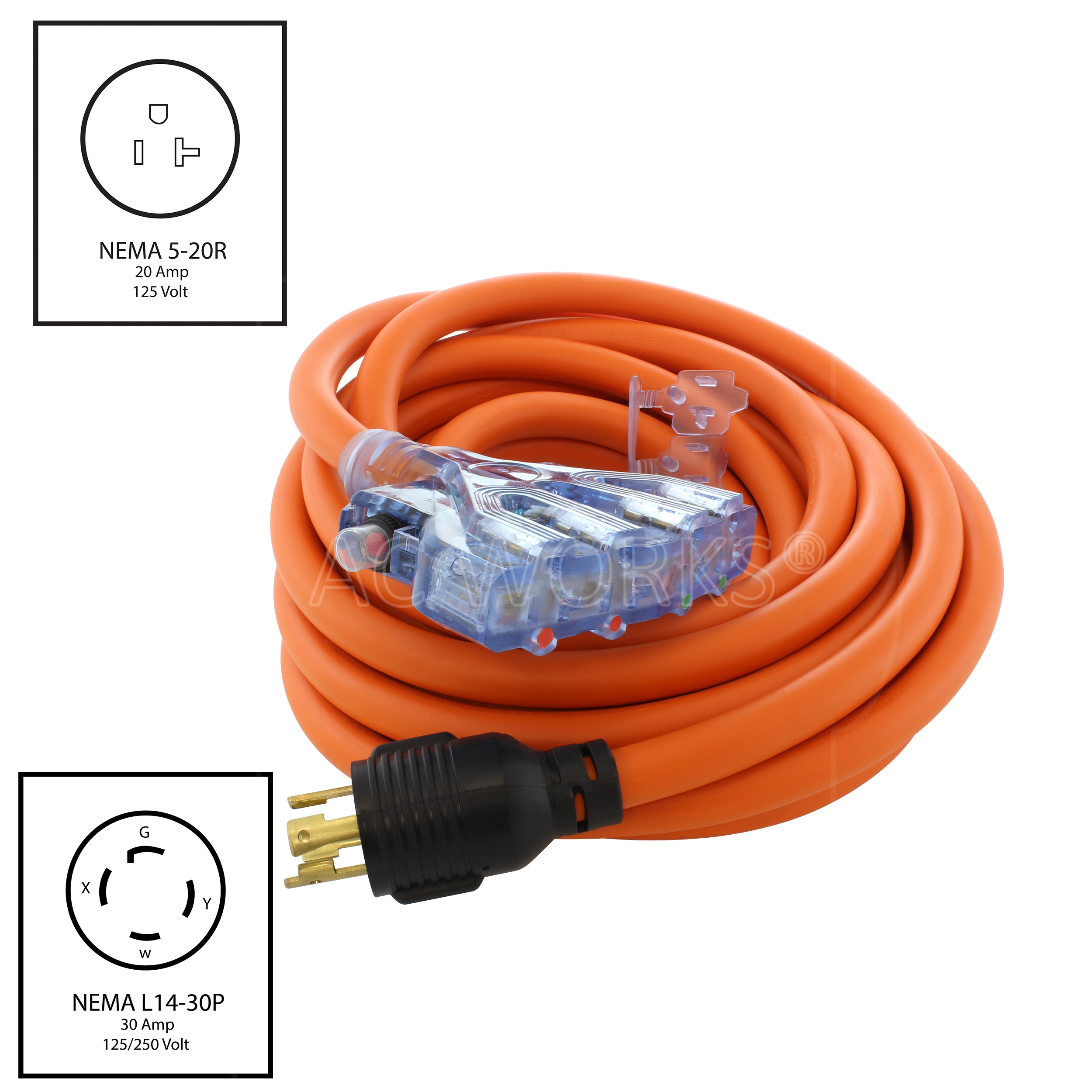 AC WORKS L1430CBF520-025 Power-Outlet-Taps - View #2