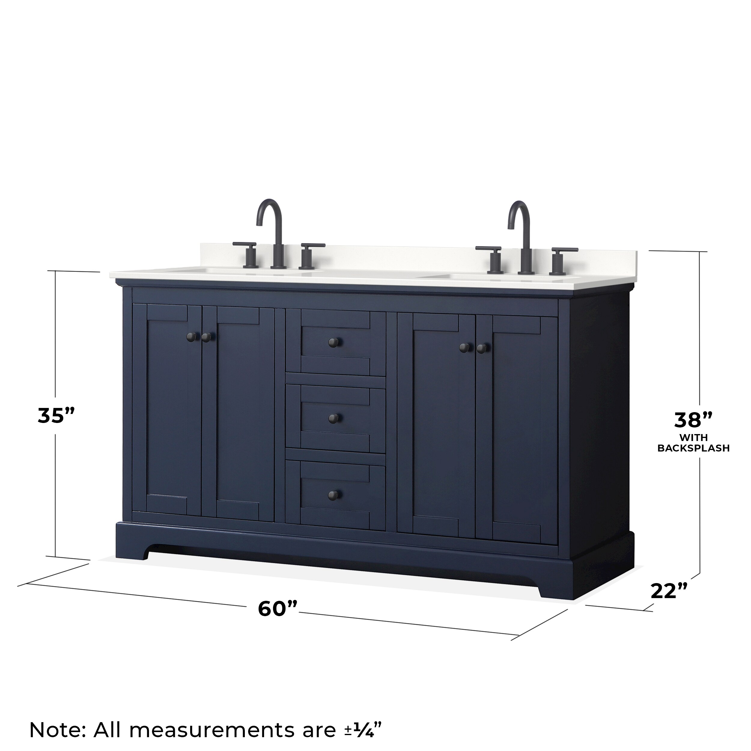 Wyndham Collection WCV232360DBBWQUS3M58 Bath-Vanity-Combo - View #6