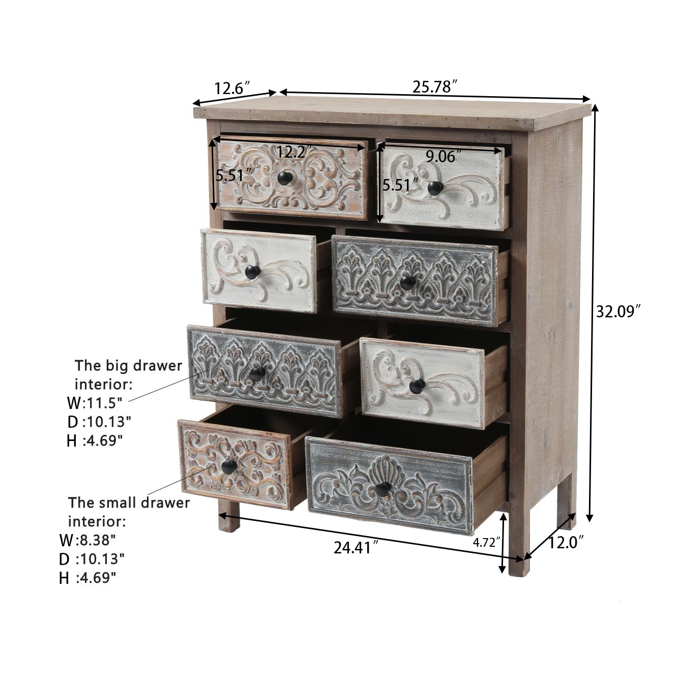 LuxenHome WHIF954 dressers - View #11