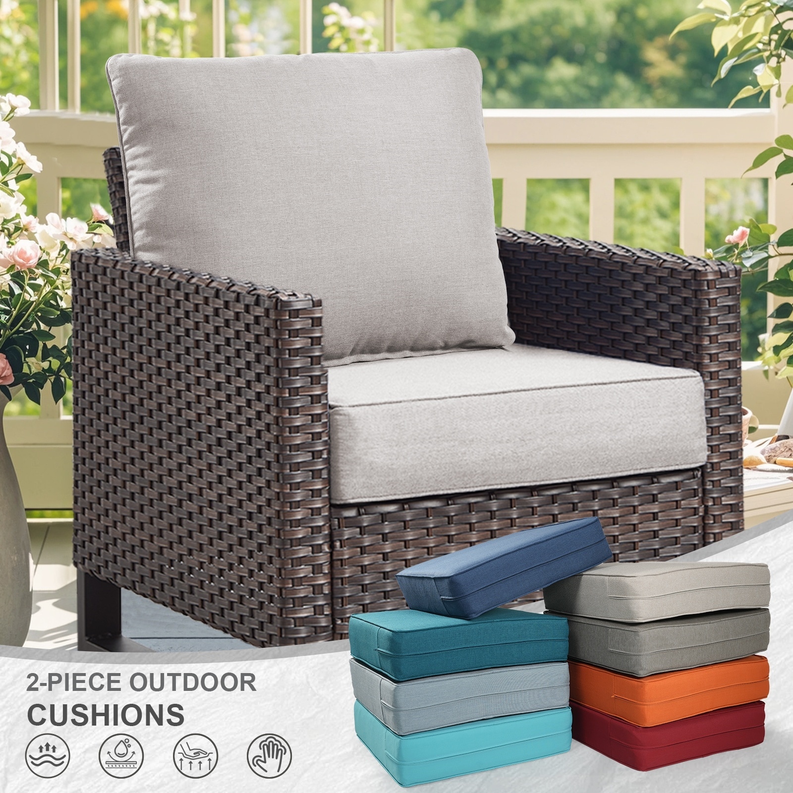 Pocassy PJZBD022-2 Patio-Furniture-Cushions - View #2