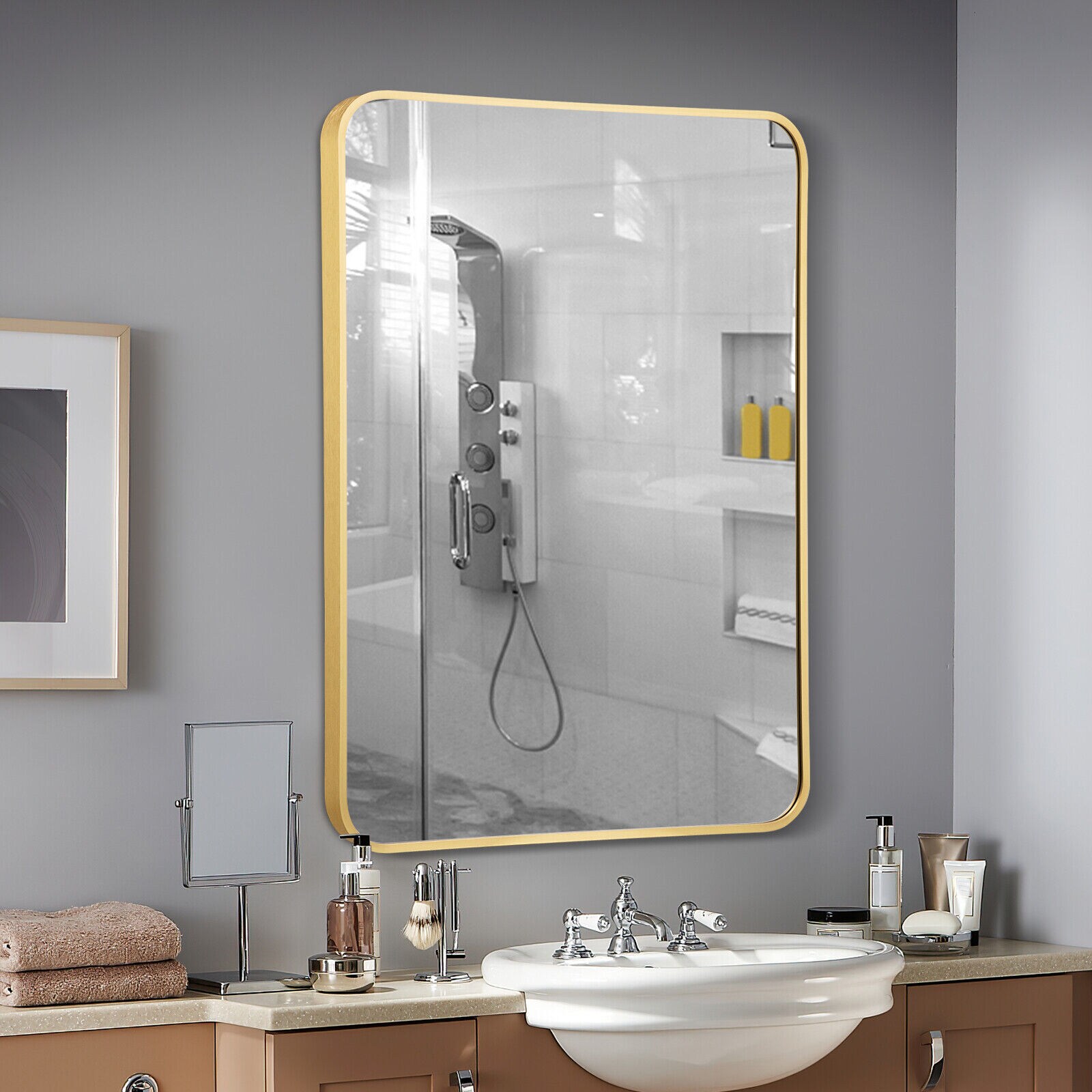 Forclover HYFC-BA611GD Framed-Bath-Mirrors - View #3