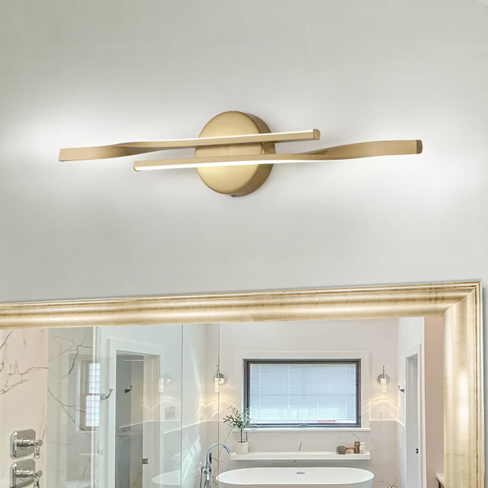 EDISLIVE Y81010000040388 23.6-in 2 -Light Gold Integrated LED Modern/contemporary Vanity light