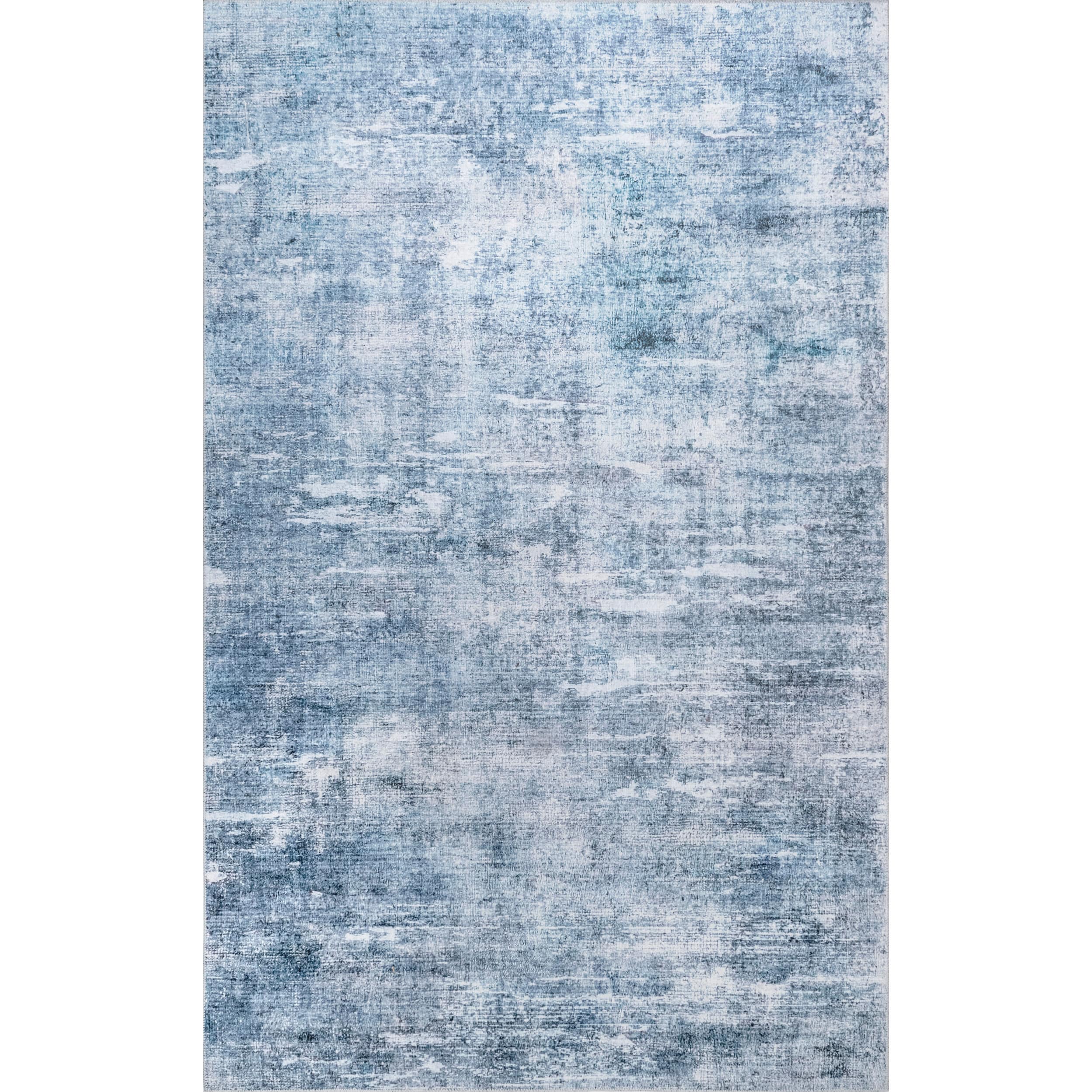 nuLOOM Katia 5 X 8 (ft) Blue Indoor Abstract Machine Washable Area