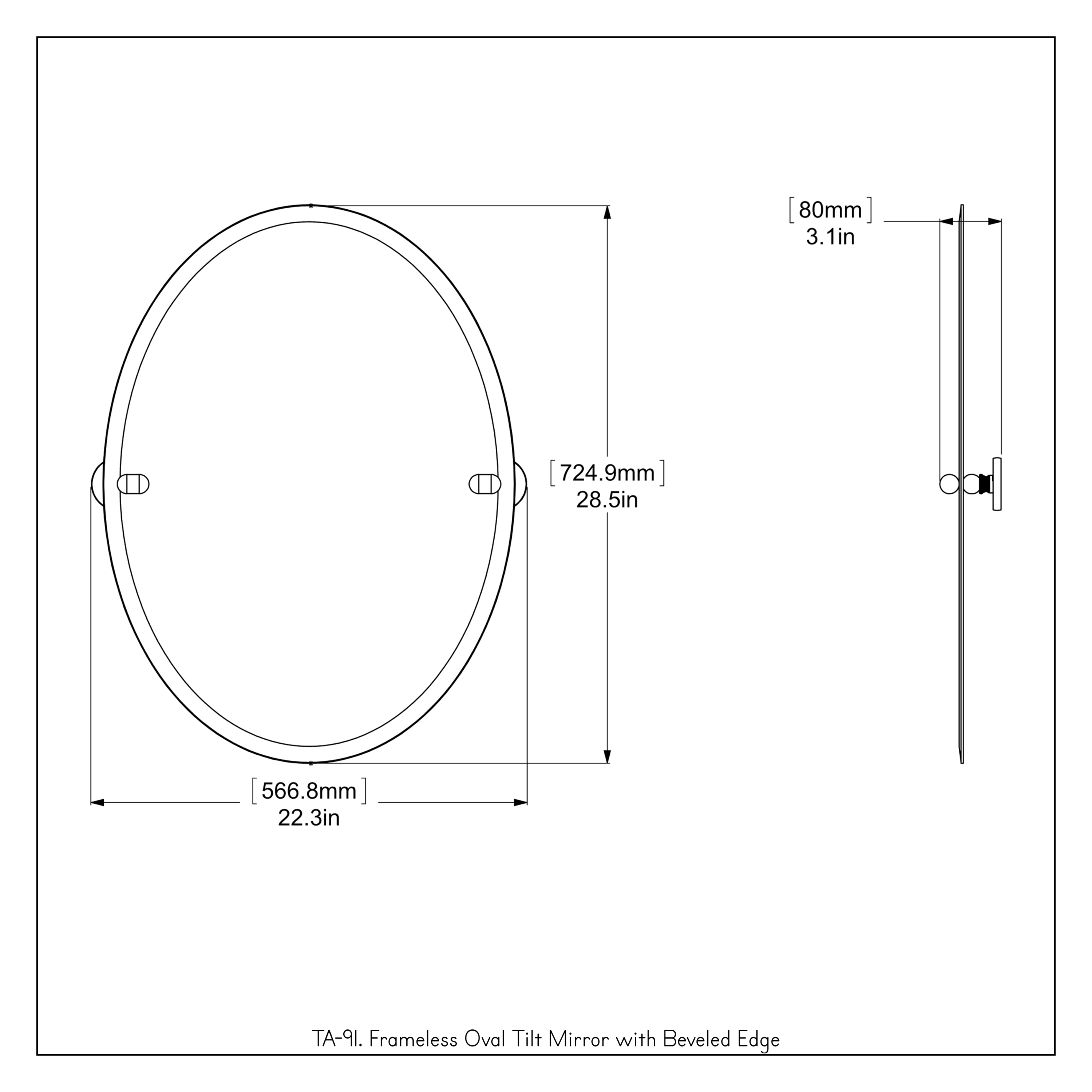 Allied Brass TA-91-SBR Framed-Bath-Mirrors - View #3