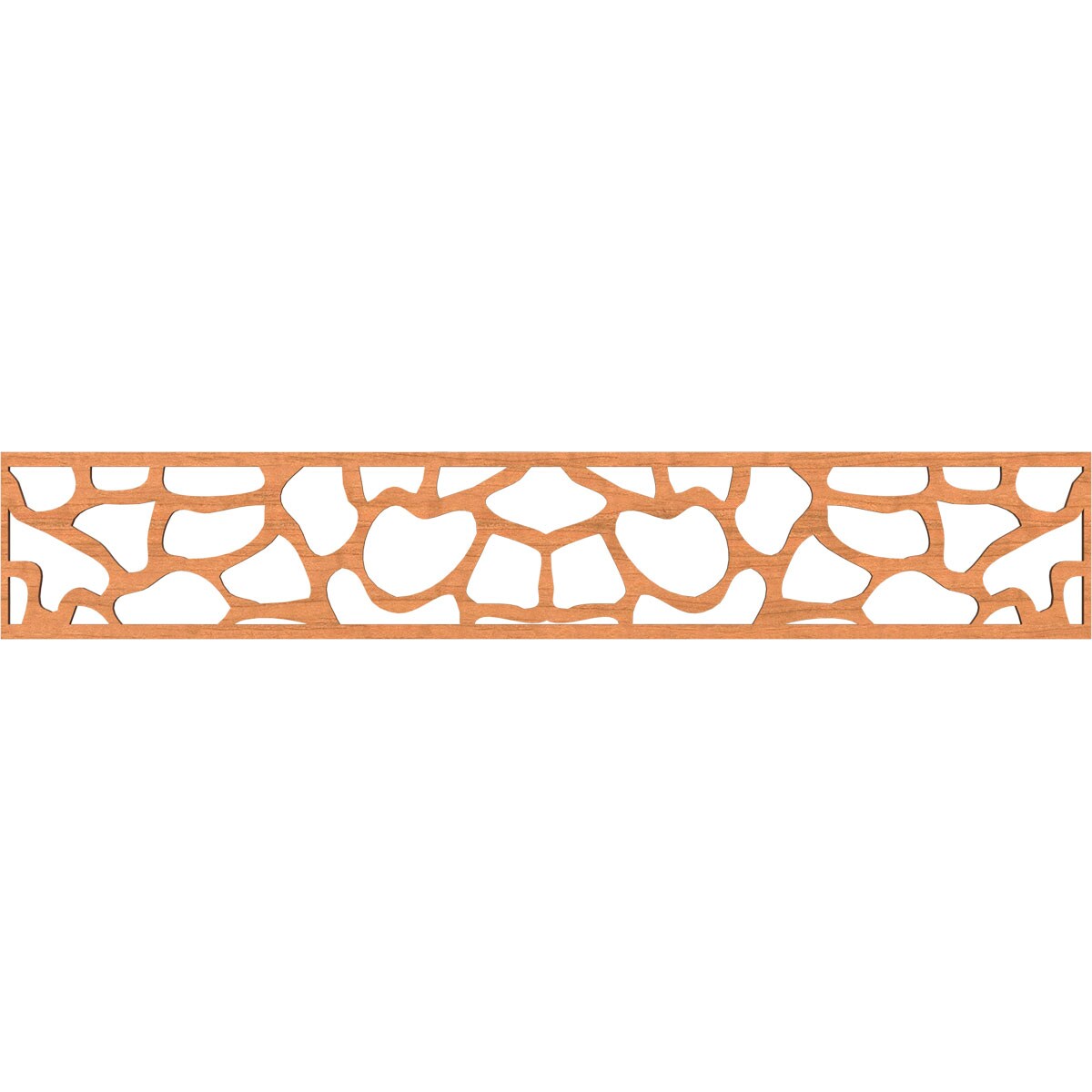 Ekena Millwork MLDA08X46ROCCH Rochester Fretwork Flat Trim 8-in x 3.89-ft Cherry Brown Unfinished 2156360 Pierced Wall Panel Moulding