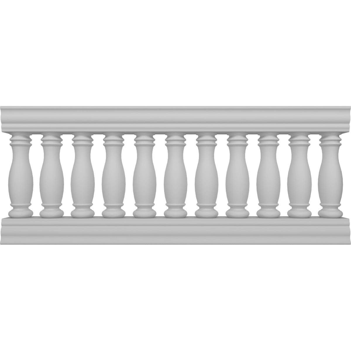Ekena Millwork BALK32X072EMN FiberThane 6-Feet x 32-Inches Embassy Fiberglass Deck Rail Kit