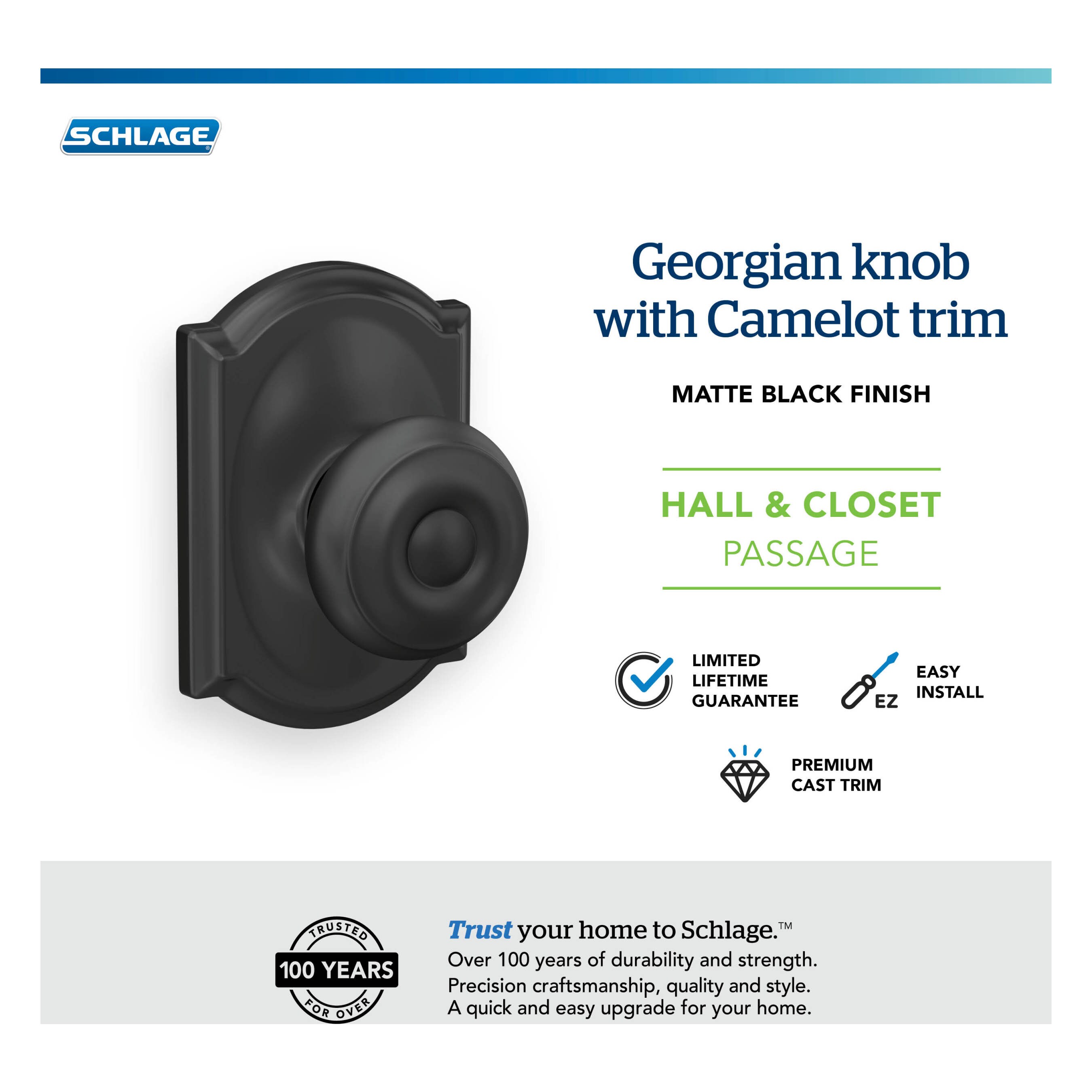 Schlage F10 GEO 622 CAM Door-Knobs - View #6