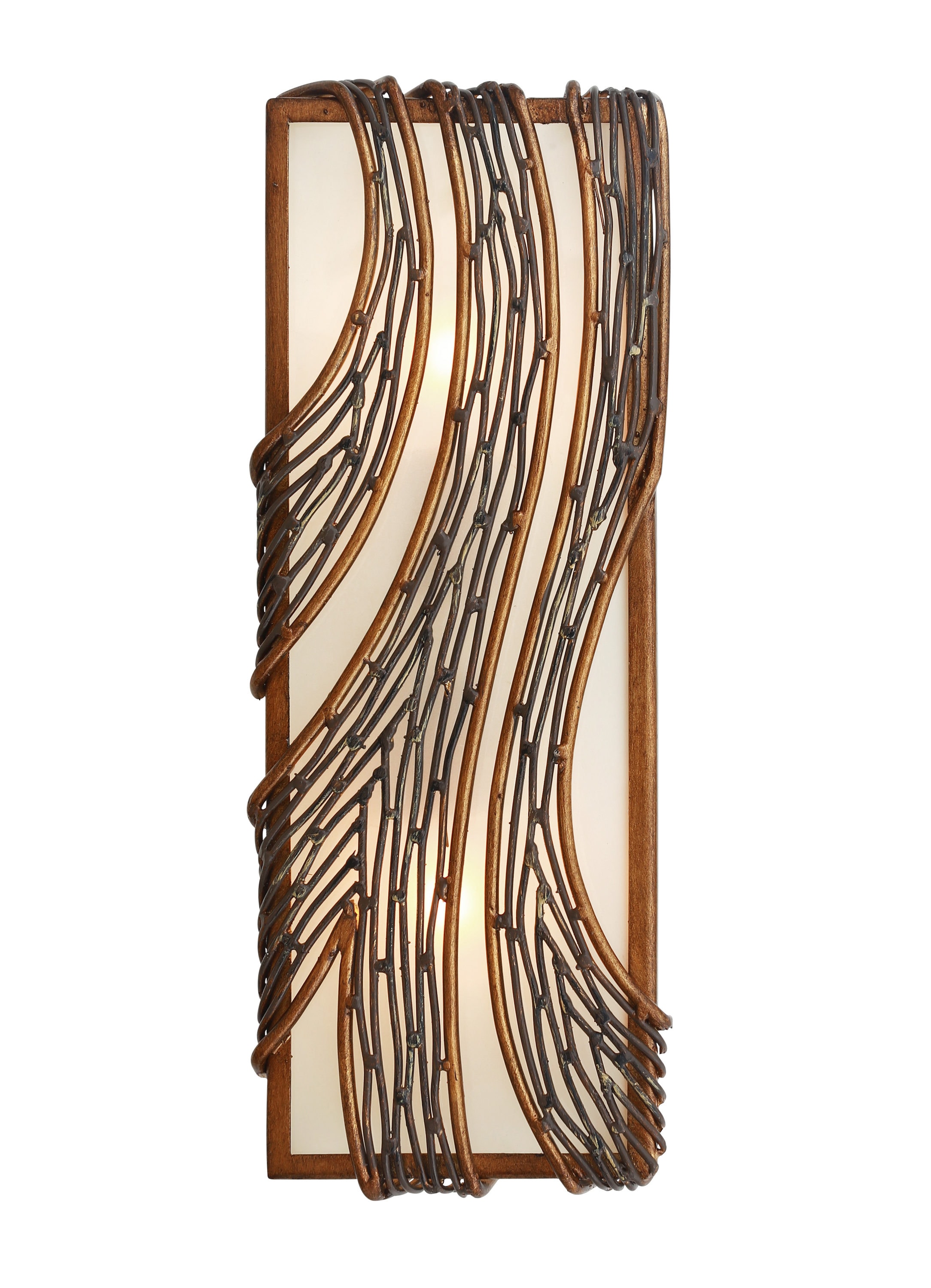 Varaluz 240W02HO Flow 6.5-in W 2 -Light Brown Transitional Wall Sconce