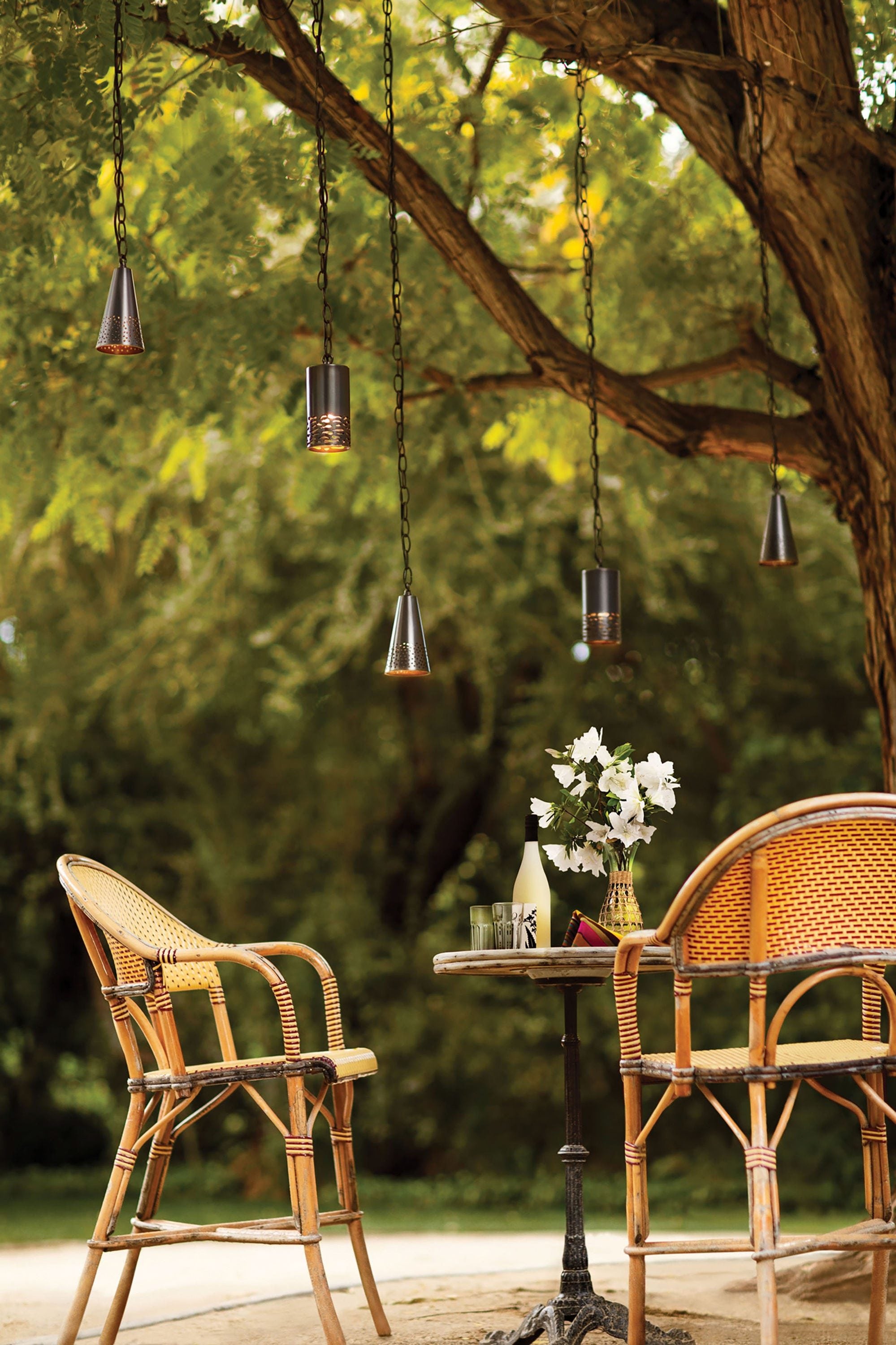 Bronze Aluminum LED Indoor/Outdoor Pendant Light