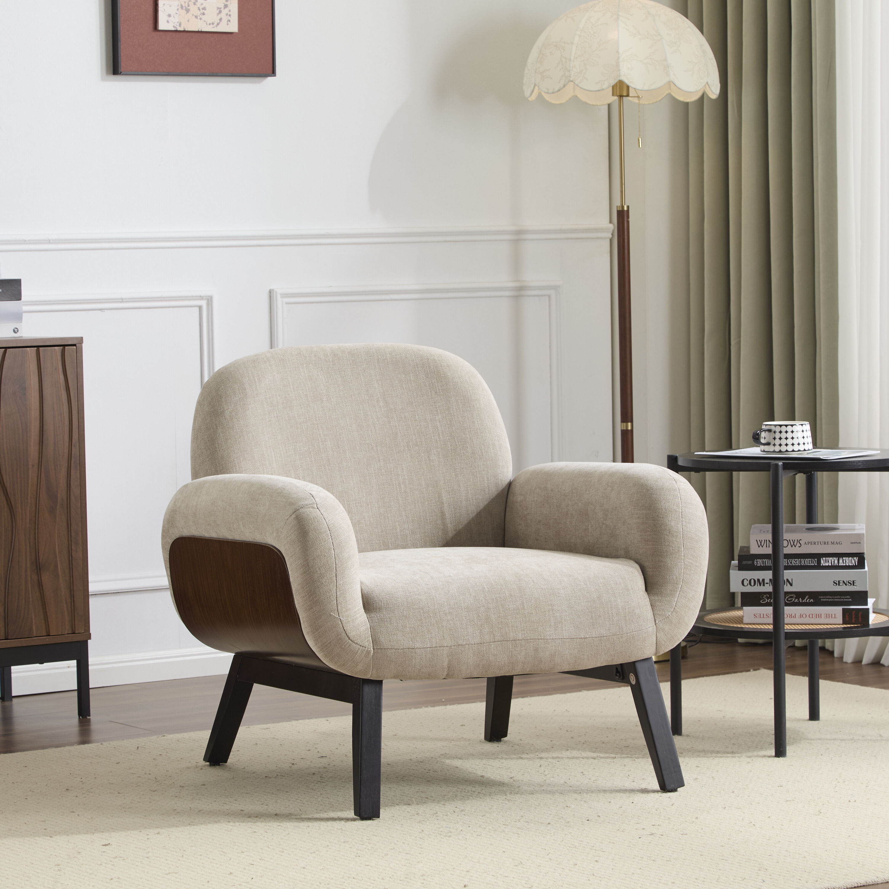 Christopher Knight Home Daniel Iron Legs and Fabric Armchair