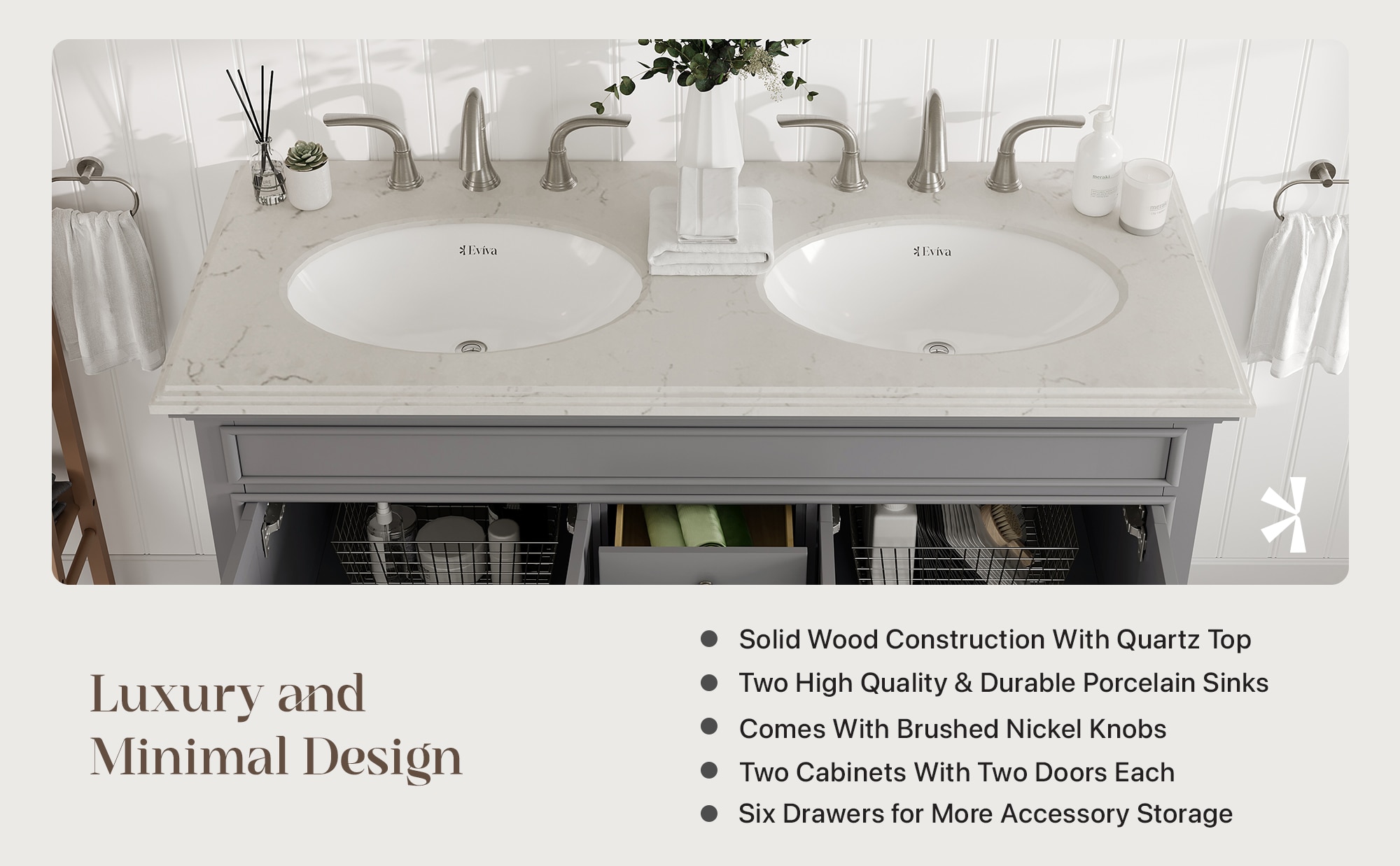Eviva EVVN709-48GR-DS Bath-Vanity-Combo - View #9