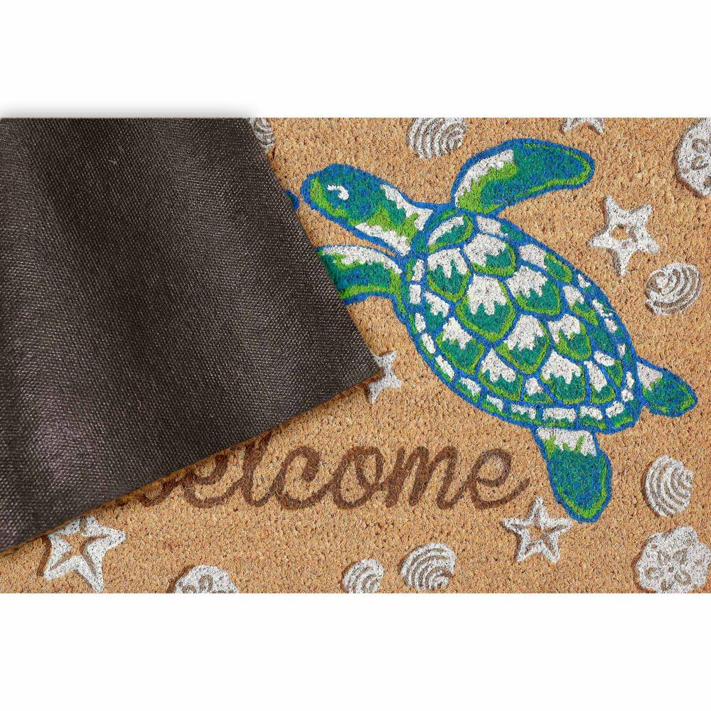 Natural Coir Seaturtle Welcome Outdoor Doormat