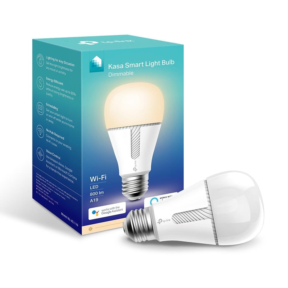 TP-Link Smart Wi-Fi LED with Dimmable White 60-Watt EQ A19 Soft White Base (e-26) Dimmable Smart LED Light Bulb in the General Purpose LED Light Bulbs department at Lowes.com