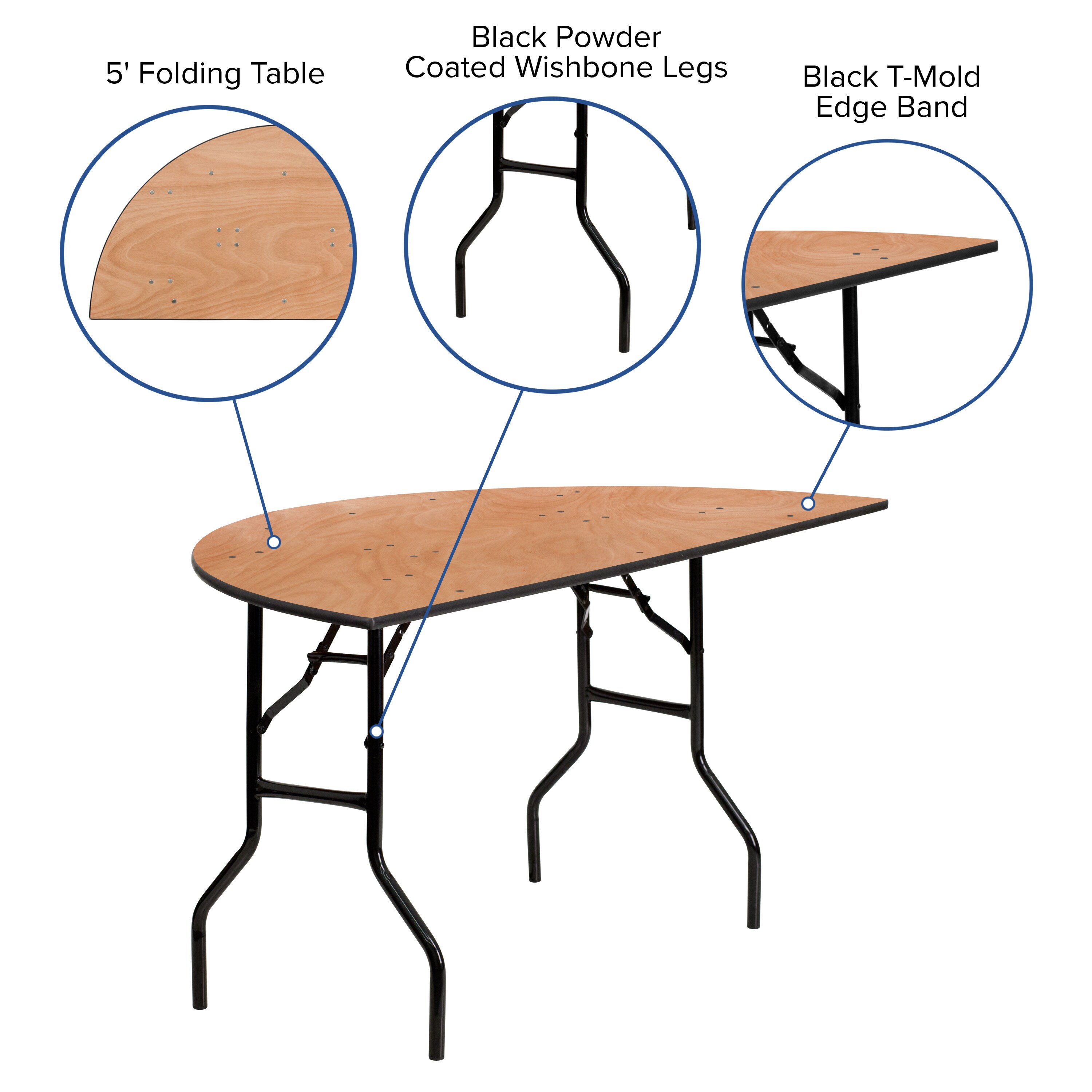 EMMA + OLIVER Folding Banquet Table - Thumbnail 3