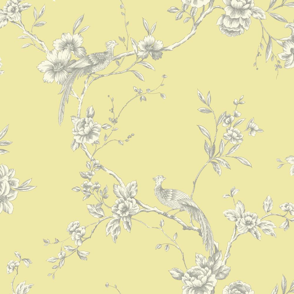 Arthouse 422804 56-sq ft Yellow Paper Chinoiserie Unpasted Wallpaper
