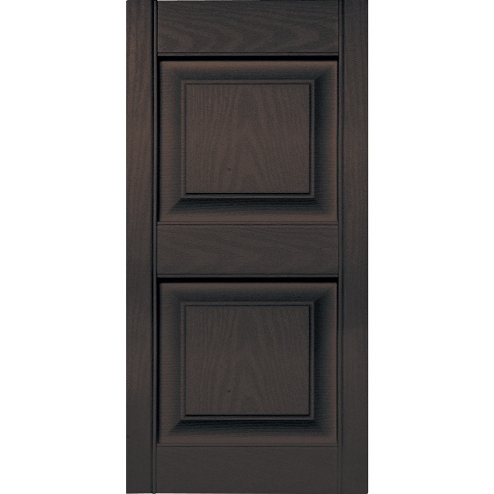Vantage V4711431010 14.875-in W x 30.75-in H Musket Brown Raised panel Exterior Shutters ( 1 -Pack )