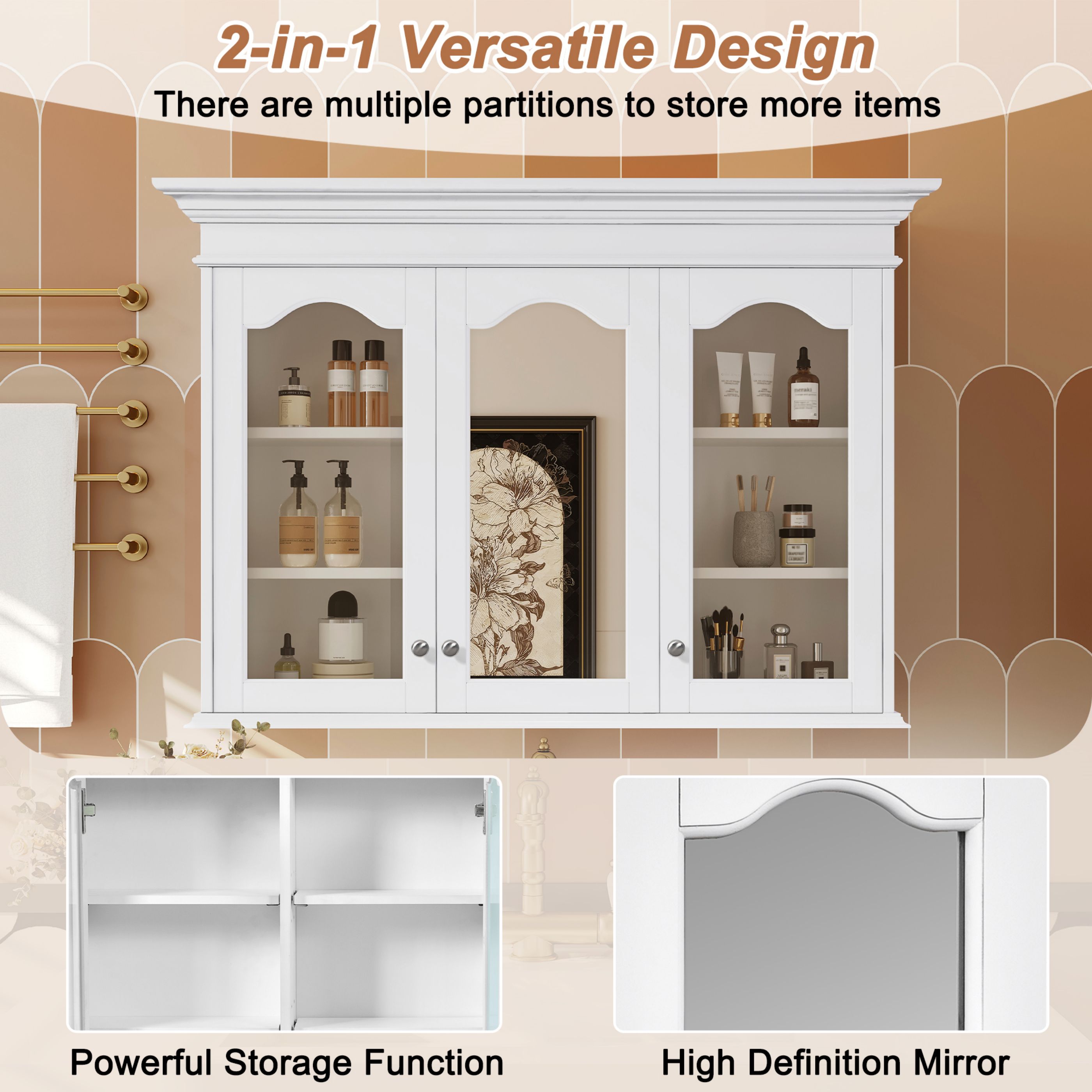 WELLFOR GIZQN7102AC Bathroom-Medicine-Cabinets - View #5