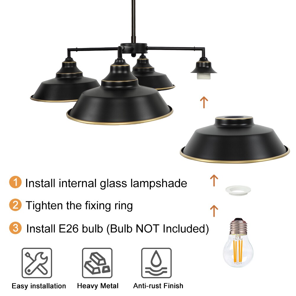 Depuley 5-Light Black Modern/Contemporary Bell Led Large Hanging ...