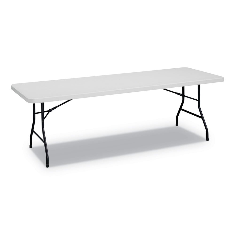 Alera ALENPT9630G 96 x 30 Inch Rectangular Gray Plastic Folding Table - Perfect for Events and Gatherings