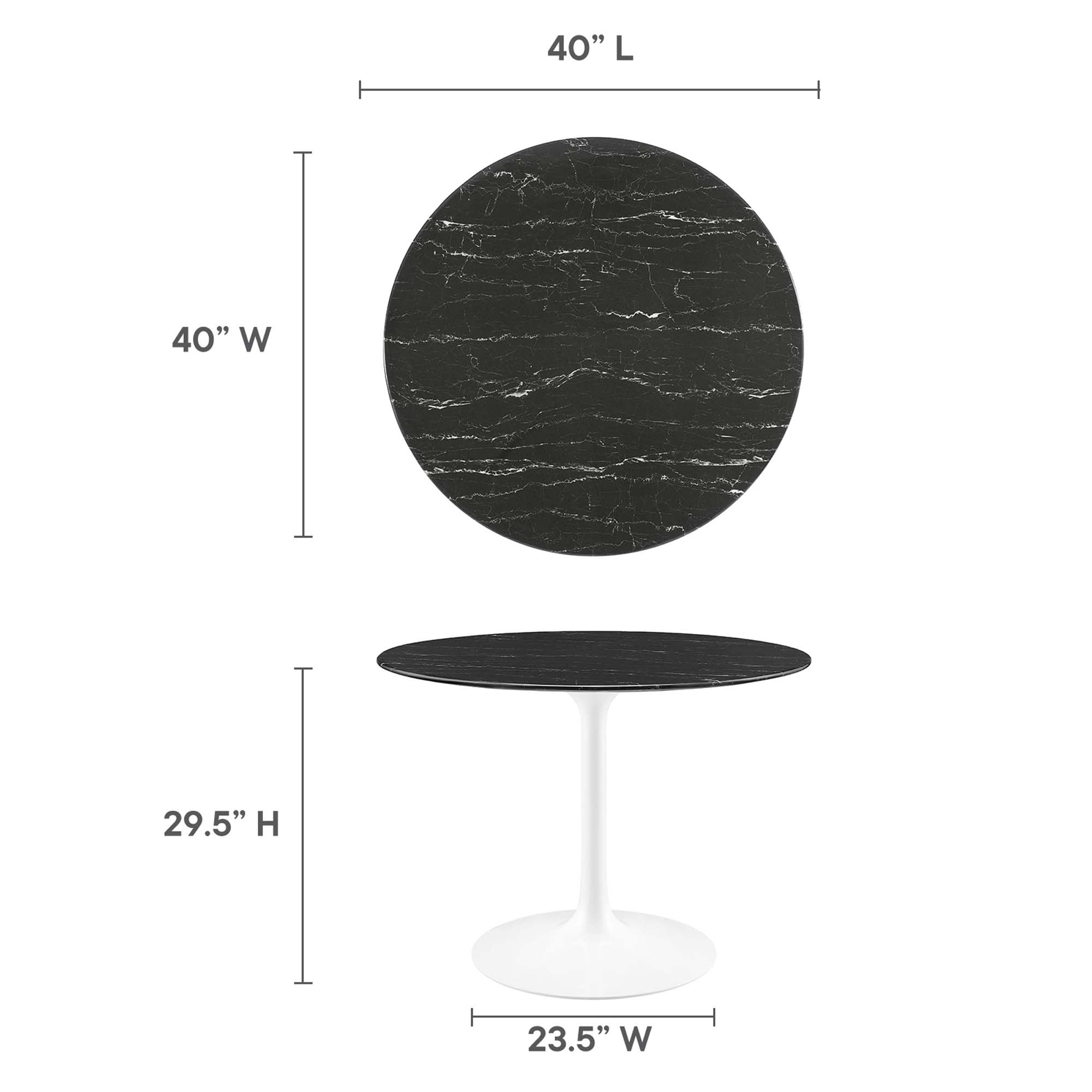Modway EEI-5181-WHI-BLK Dining-Tables - View #3