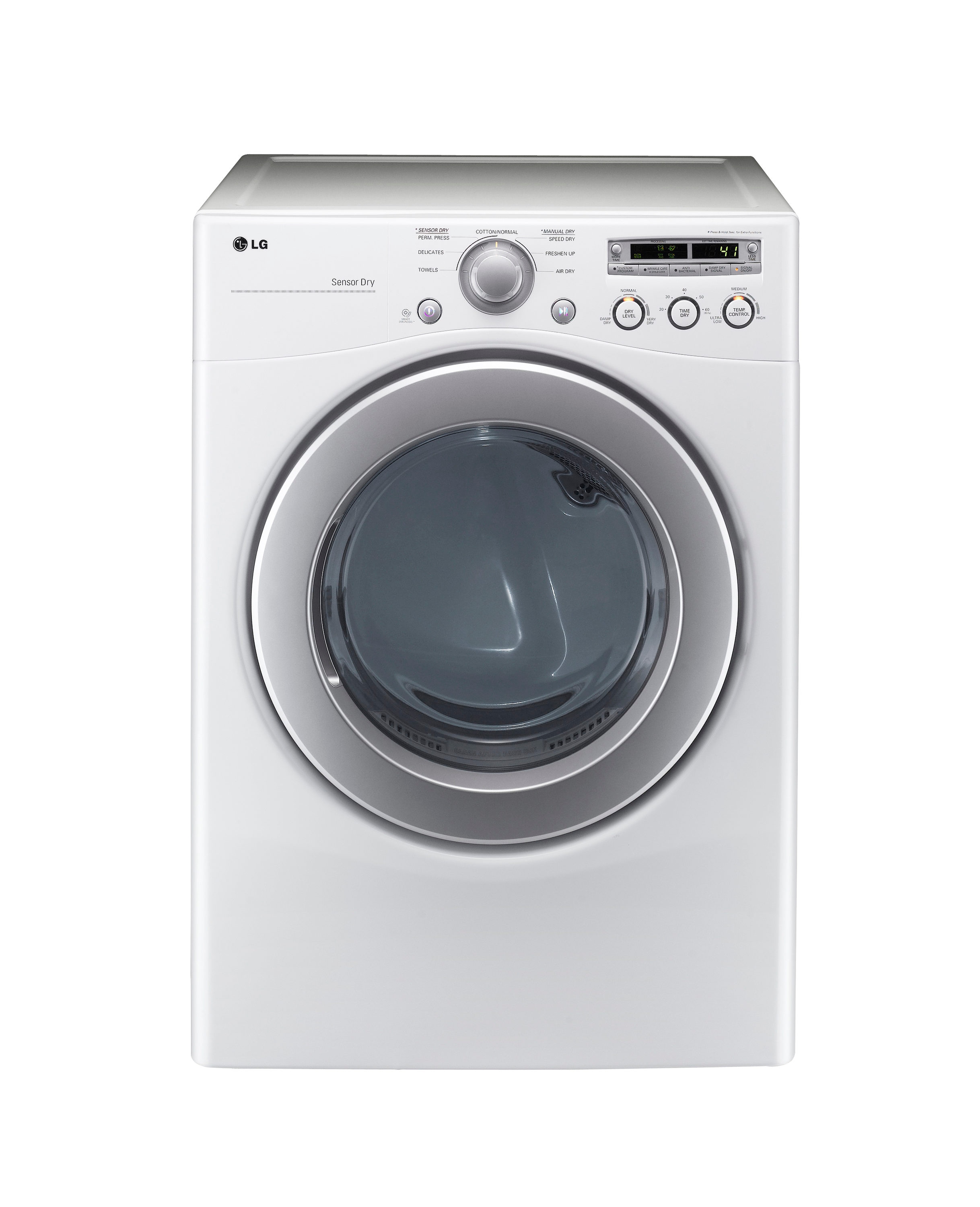 LG DLE2250W 7.1-cu ft Stackable Electric Dryer (White)
