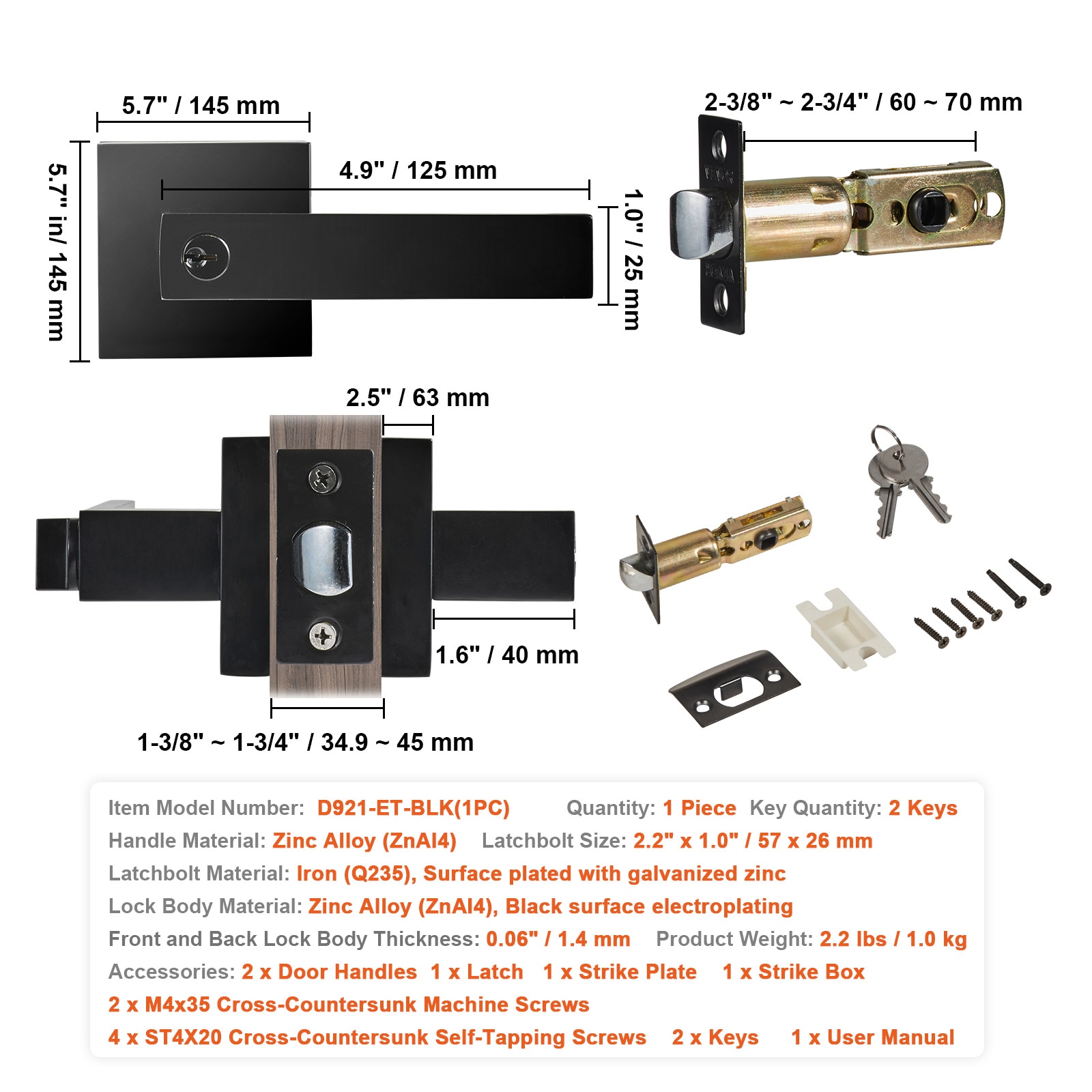 VEVOR DYCMBS1JFX00IVAOYV0 Door-Handles - View #10