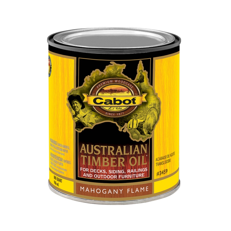 Cabot Australian Timber Oil 140.0003459.005 Australian Timber Oil Pre-tinted Transparent Exterior Wood Stain and Sealer (Quart Size Container)