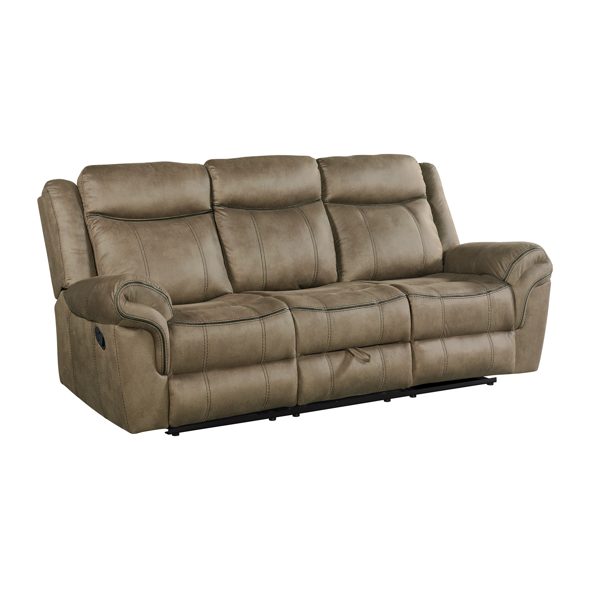 Picket House Furnishings 59928-038-2X Tasso 85-in Casual Brown 3 -seater Reclining Sofa