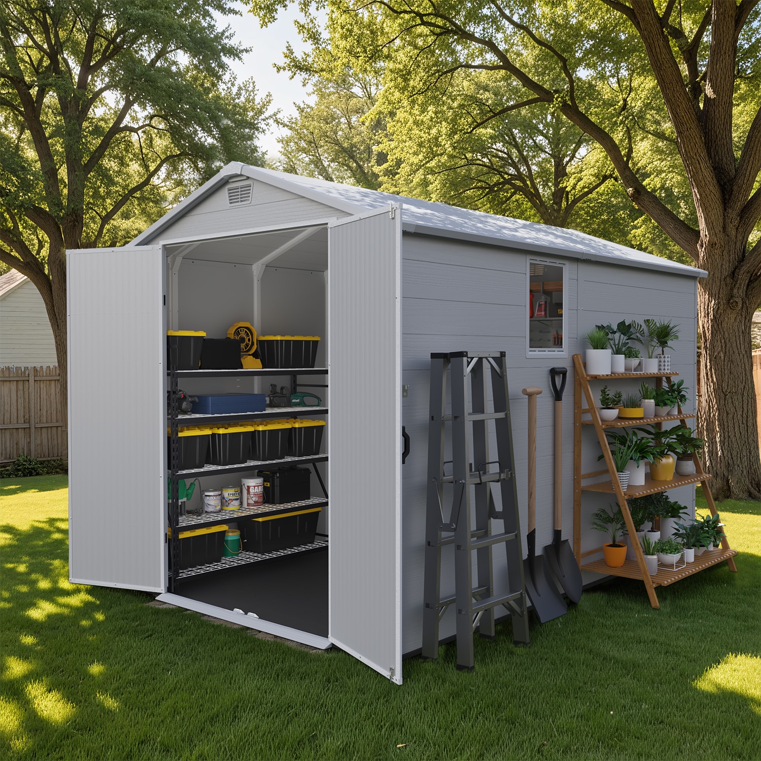 Patiowell WES-EN610-4WT Vinyl-Resin-Storage-Buildings - View #8