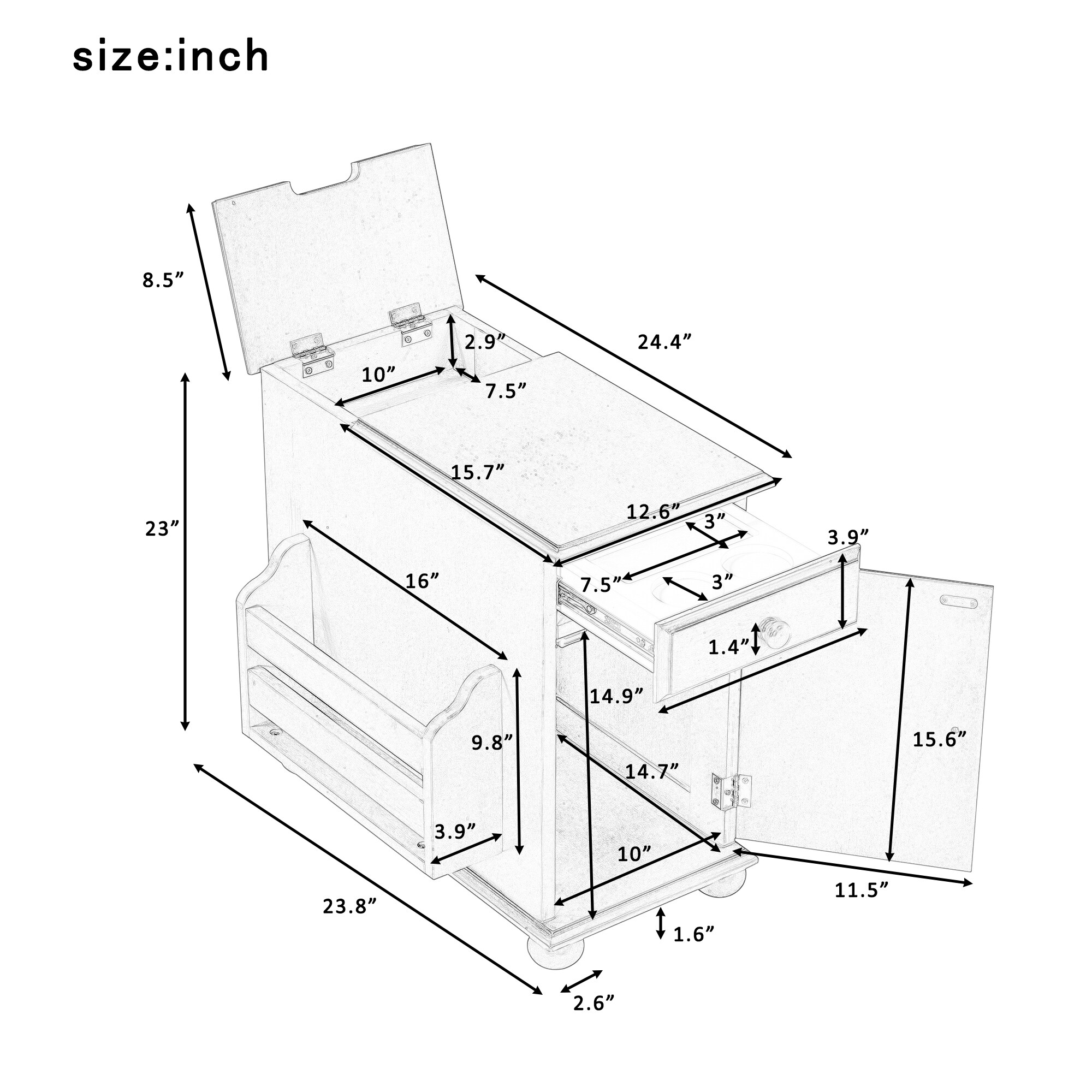 Clihome CL-UC3133D End-Tables - View #5