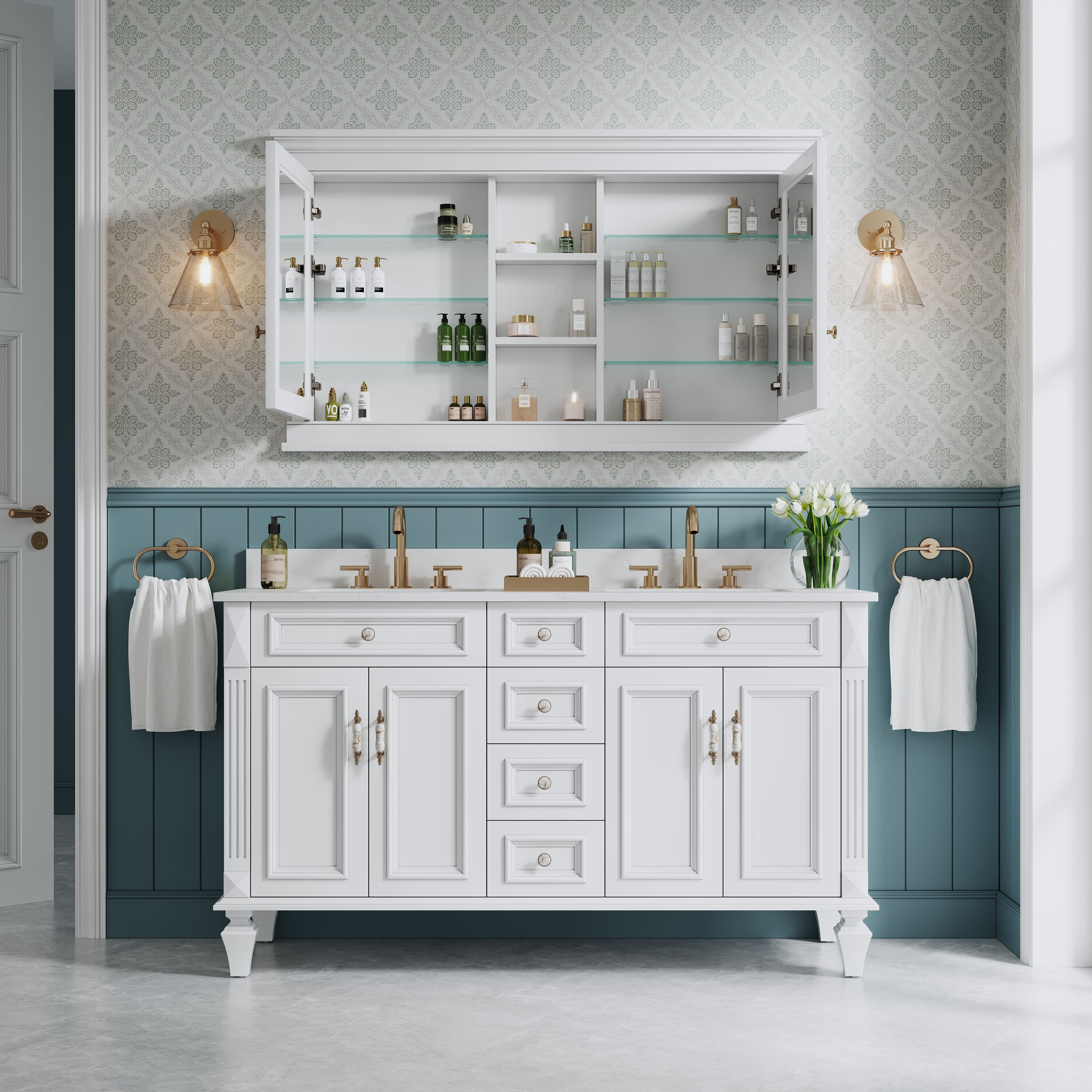 WELLFOR TO-AE-BV30GYWH Bathroom-Medicine-Cabinets - View #9