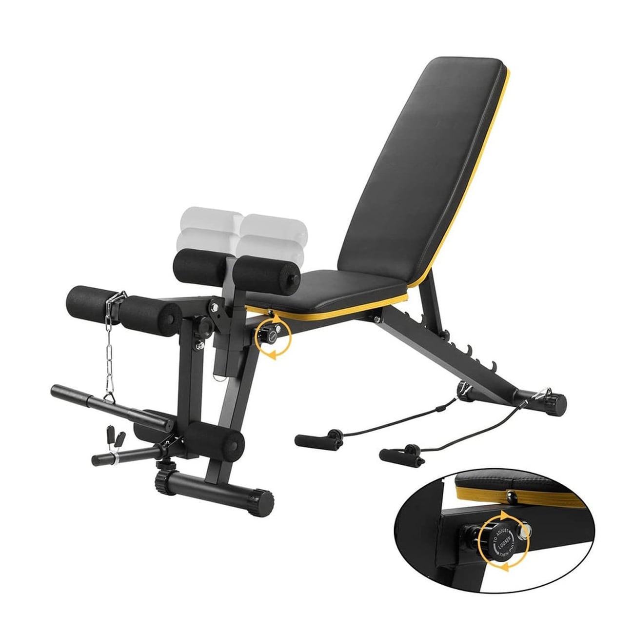 GDY Heavy-Duty Black Sports Equipment Set, Versatile Full-Body Workout  Bench for Strength Training and Muscle Building in the Sports Equipment  department at