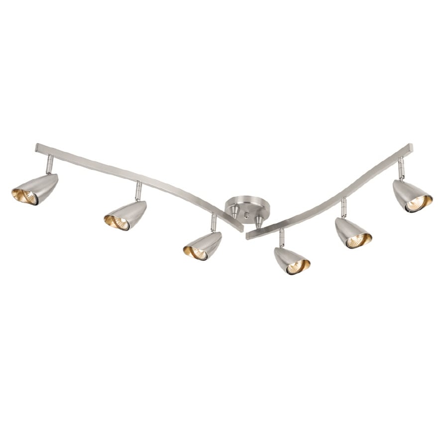 Portfolio Argon 52.36-in 6-Light Brushed Steel dimmable Gu10 Pin Base ...